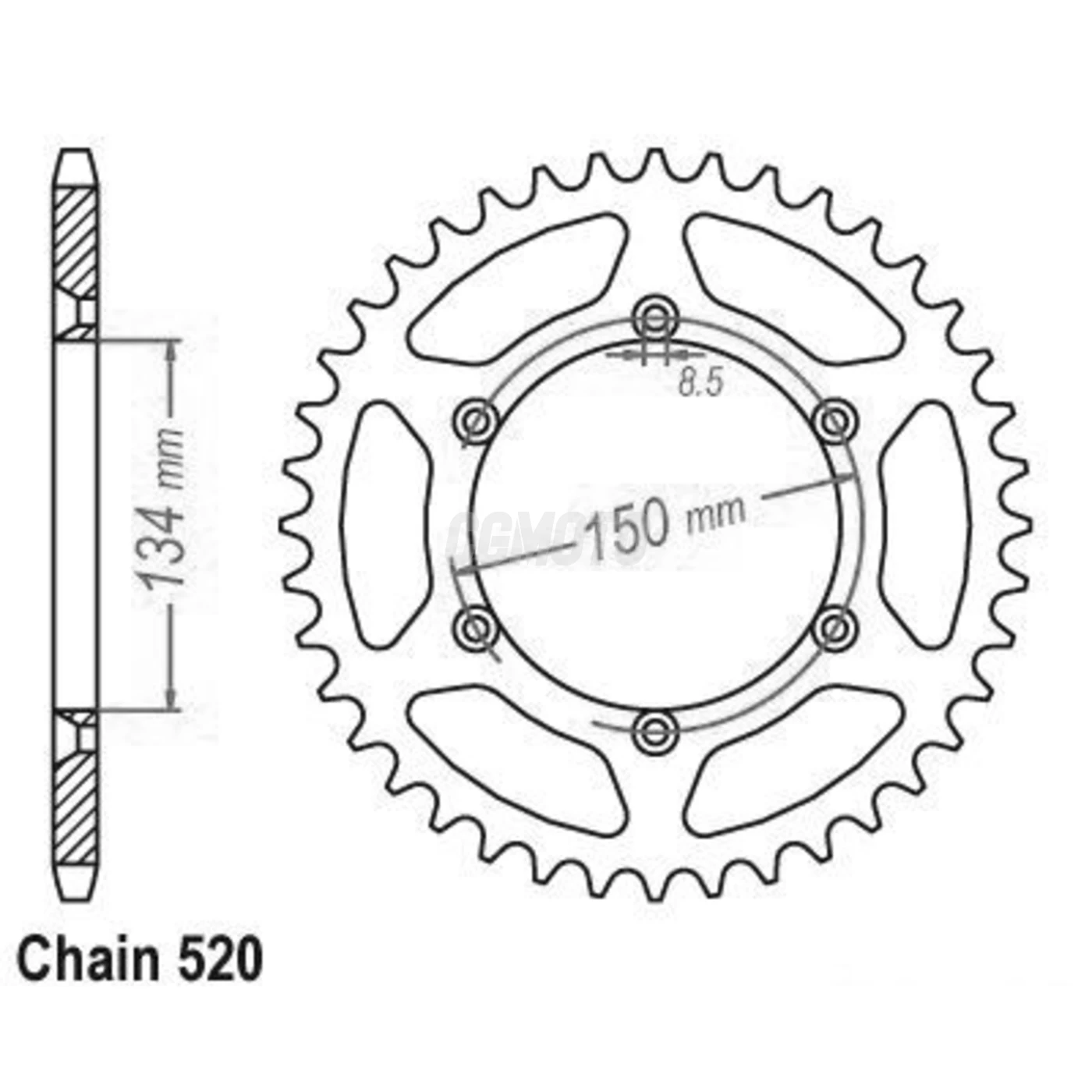 Kit chaine Kawasaki Kx 500