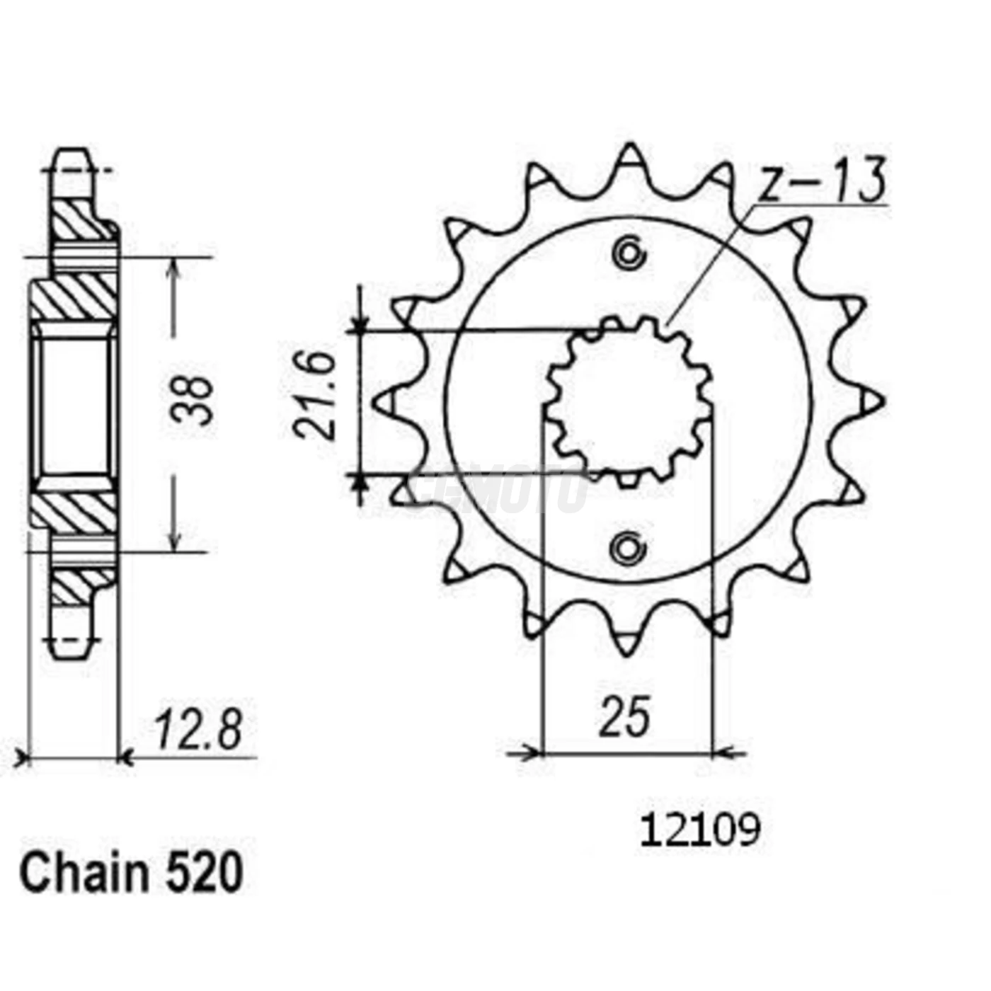 Kit chaine Kawasaki Klr 650 Tengai