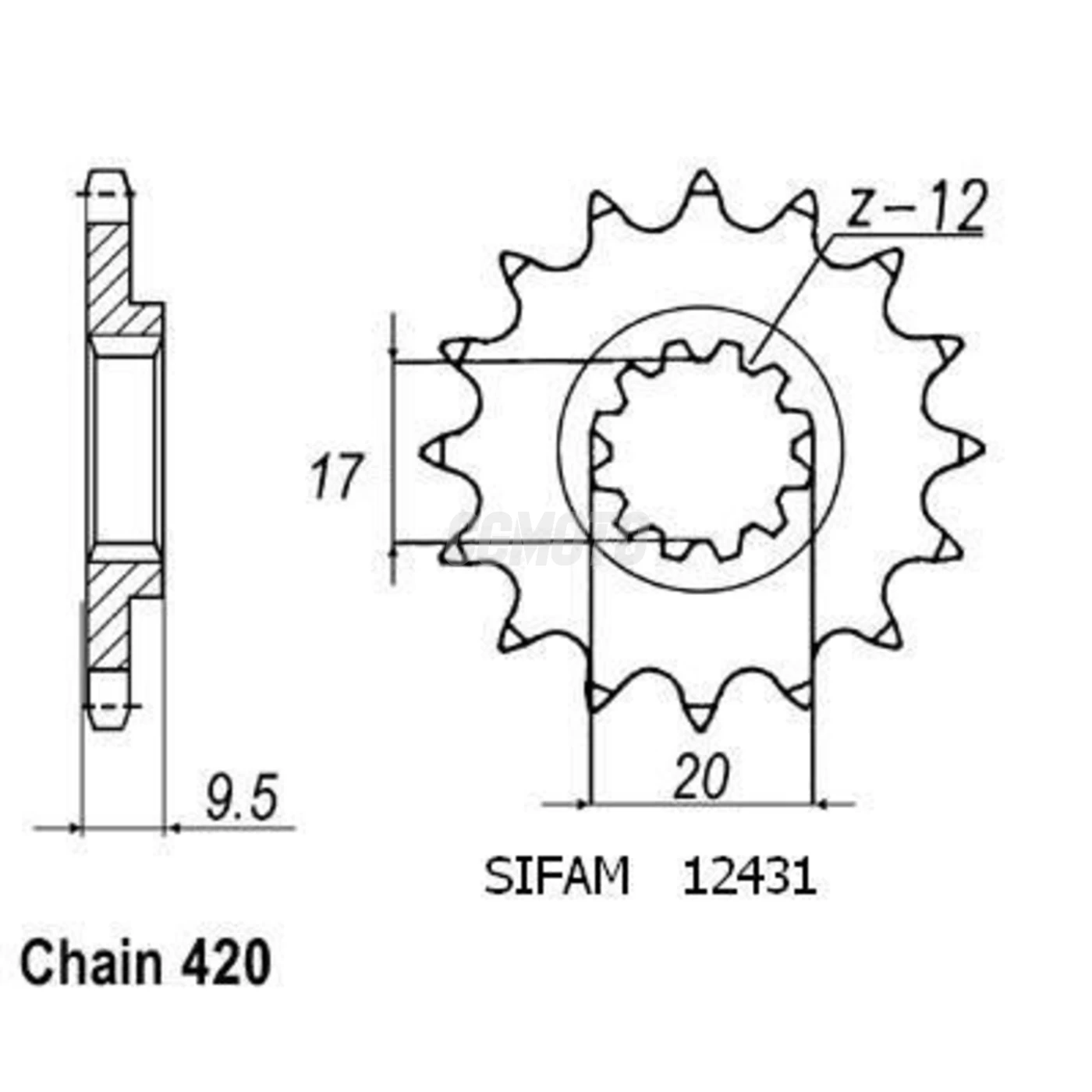 Kit chaine Ktm Sx 60/65