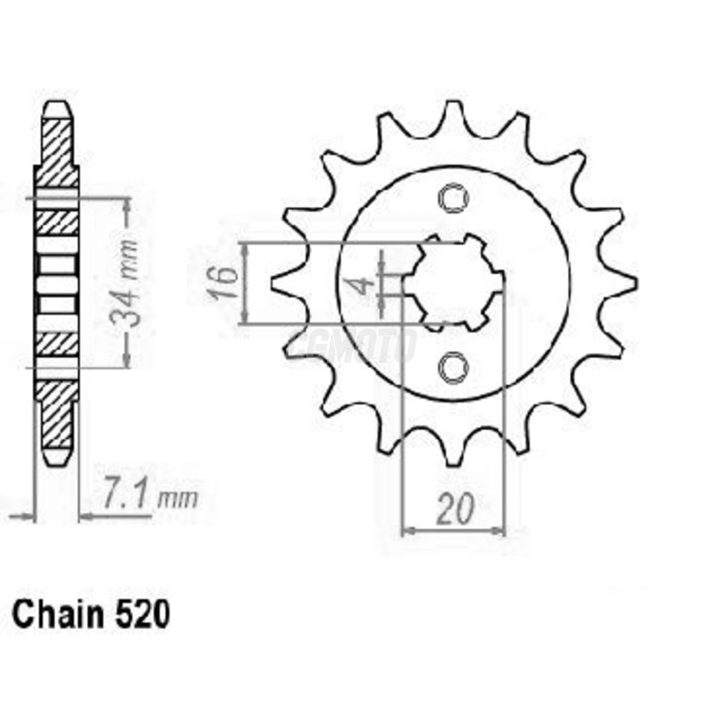 Kit chaine Ktm Duke 125 11/13