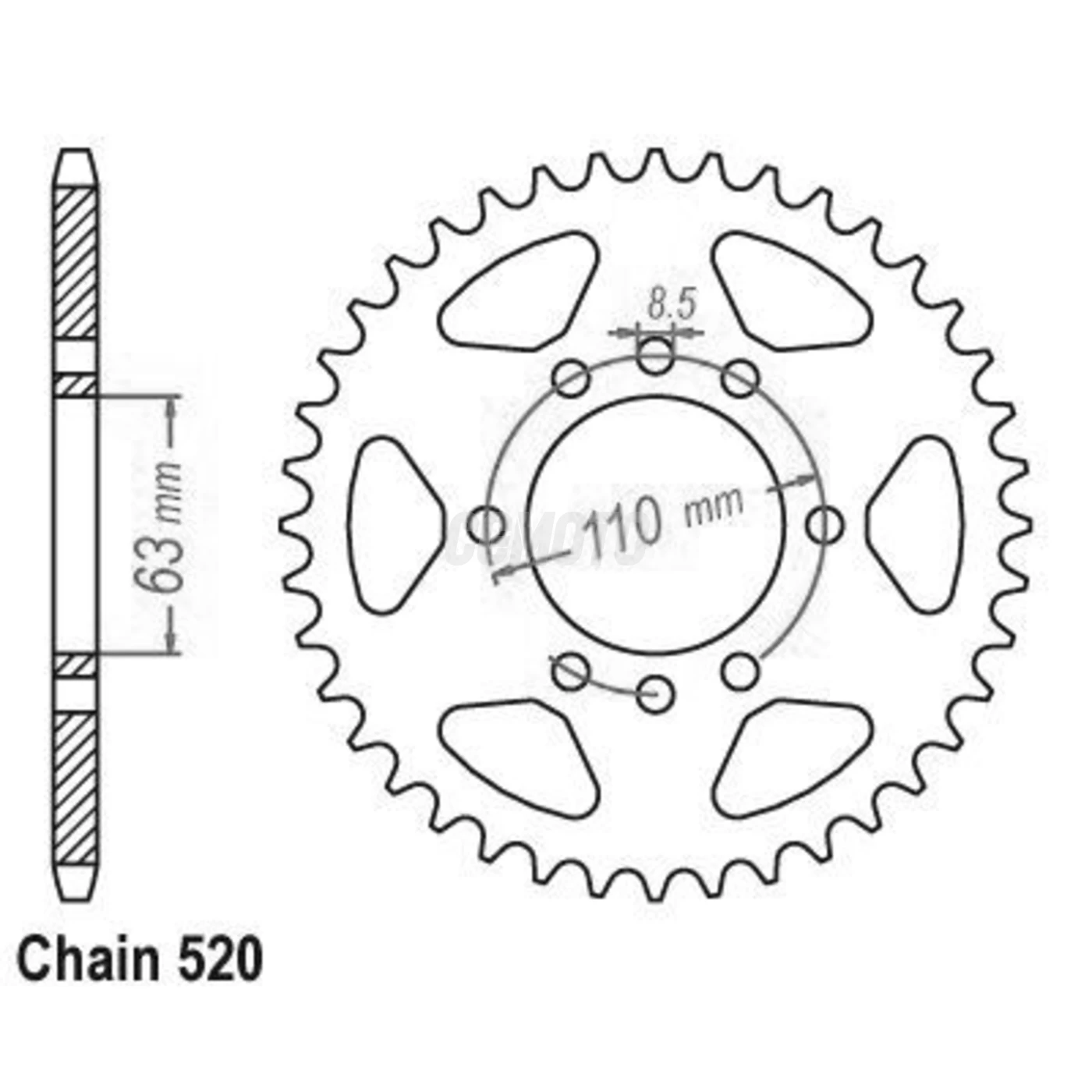 Kit Chaine Origine Ktm Duke 125 2014