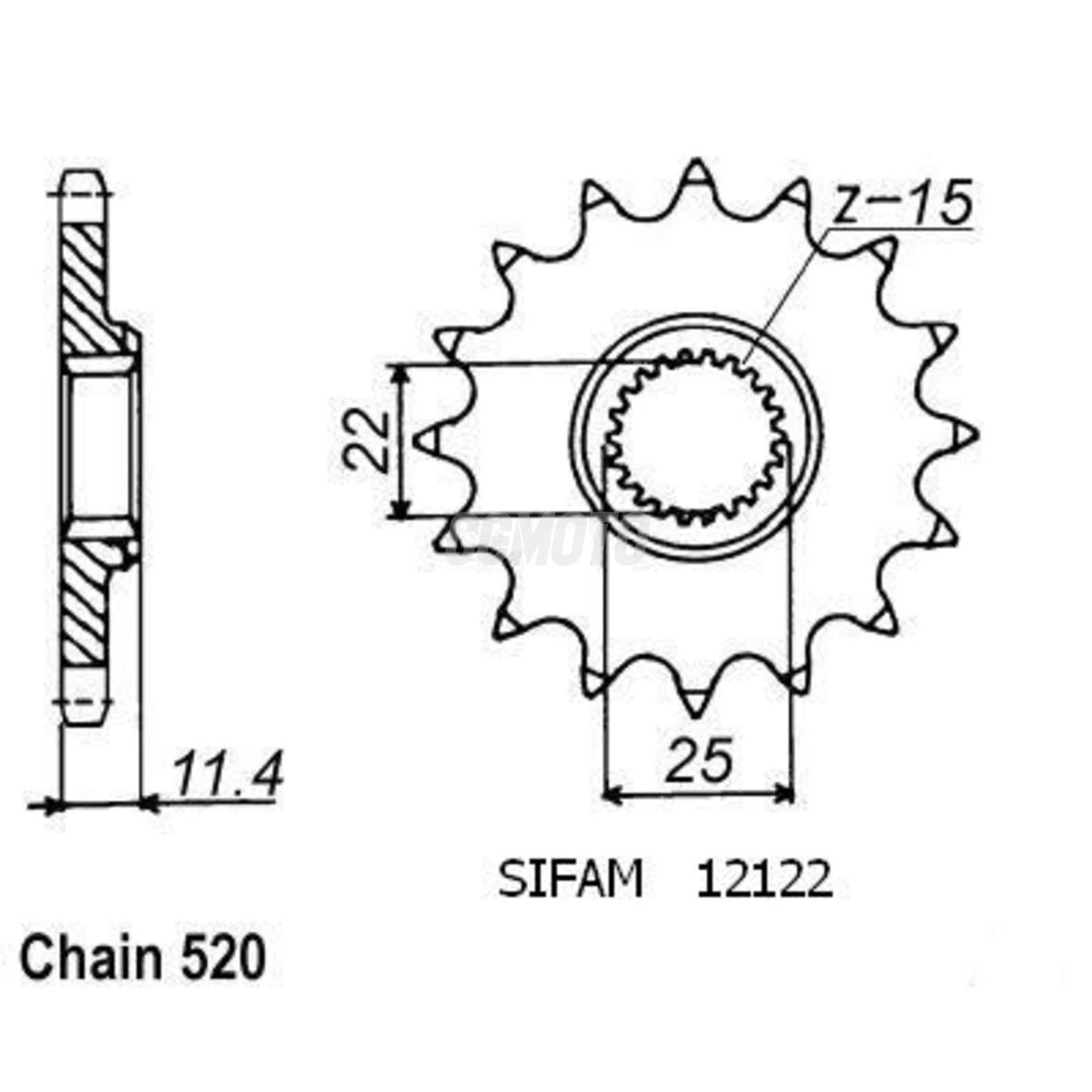 Kit chaine Ktm Gs 400 Lc4-e