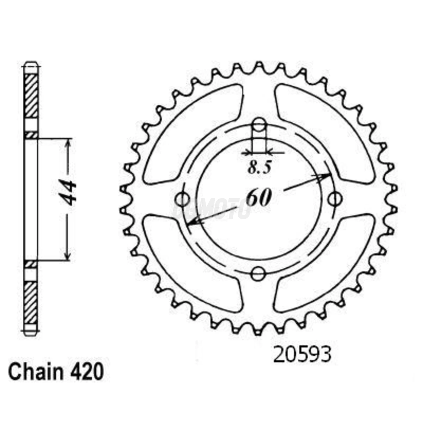 Kit chaine Mbk 50 X-limit