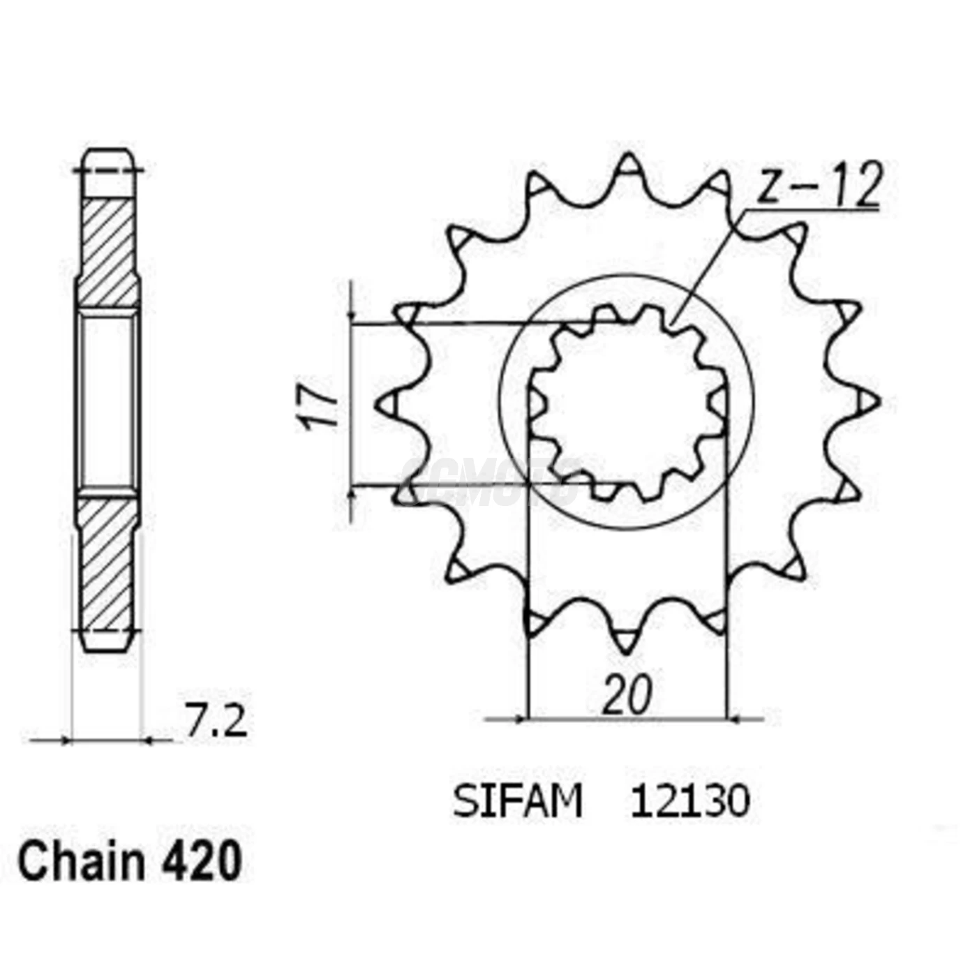 Kit chaine Mbk 50 X-limit