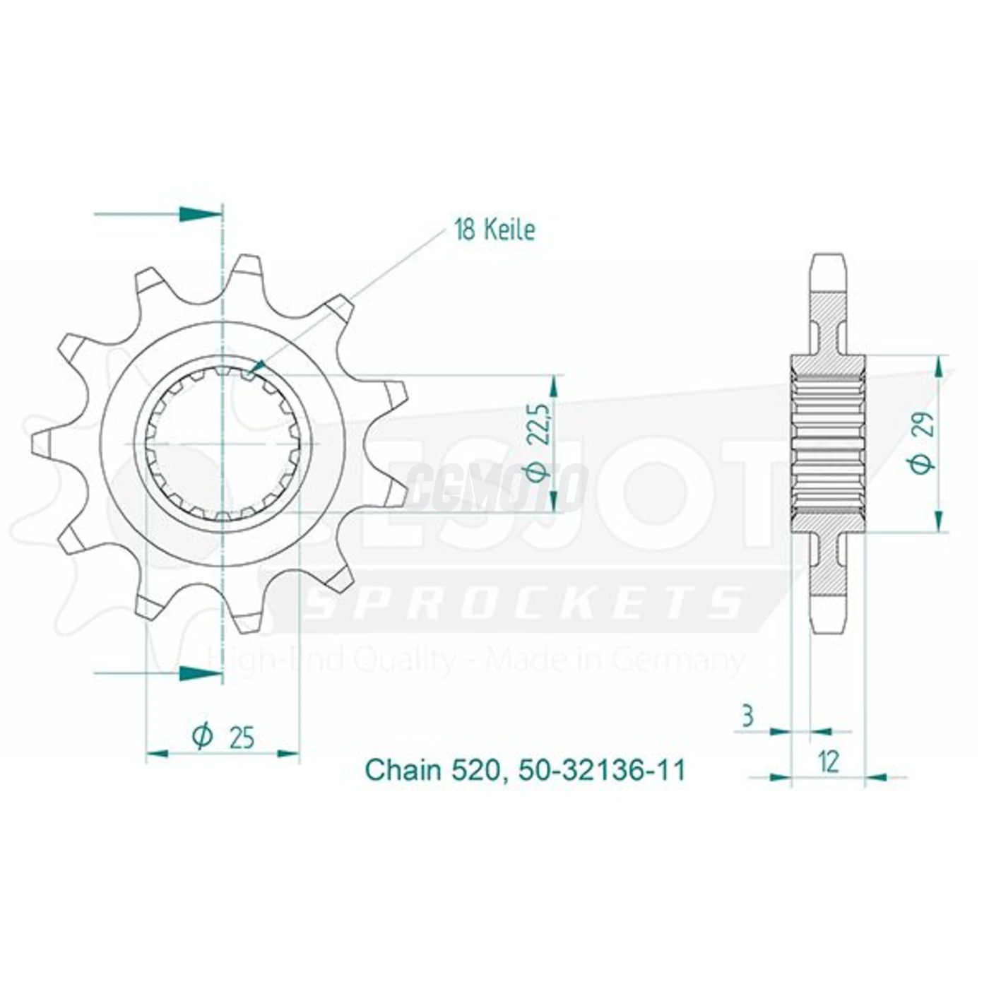 Kit chaine Polaris 330 Trail Boss