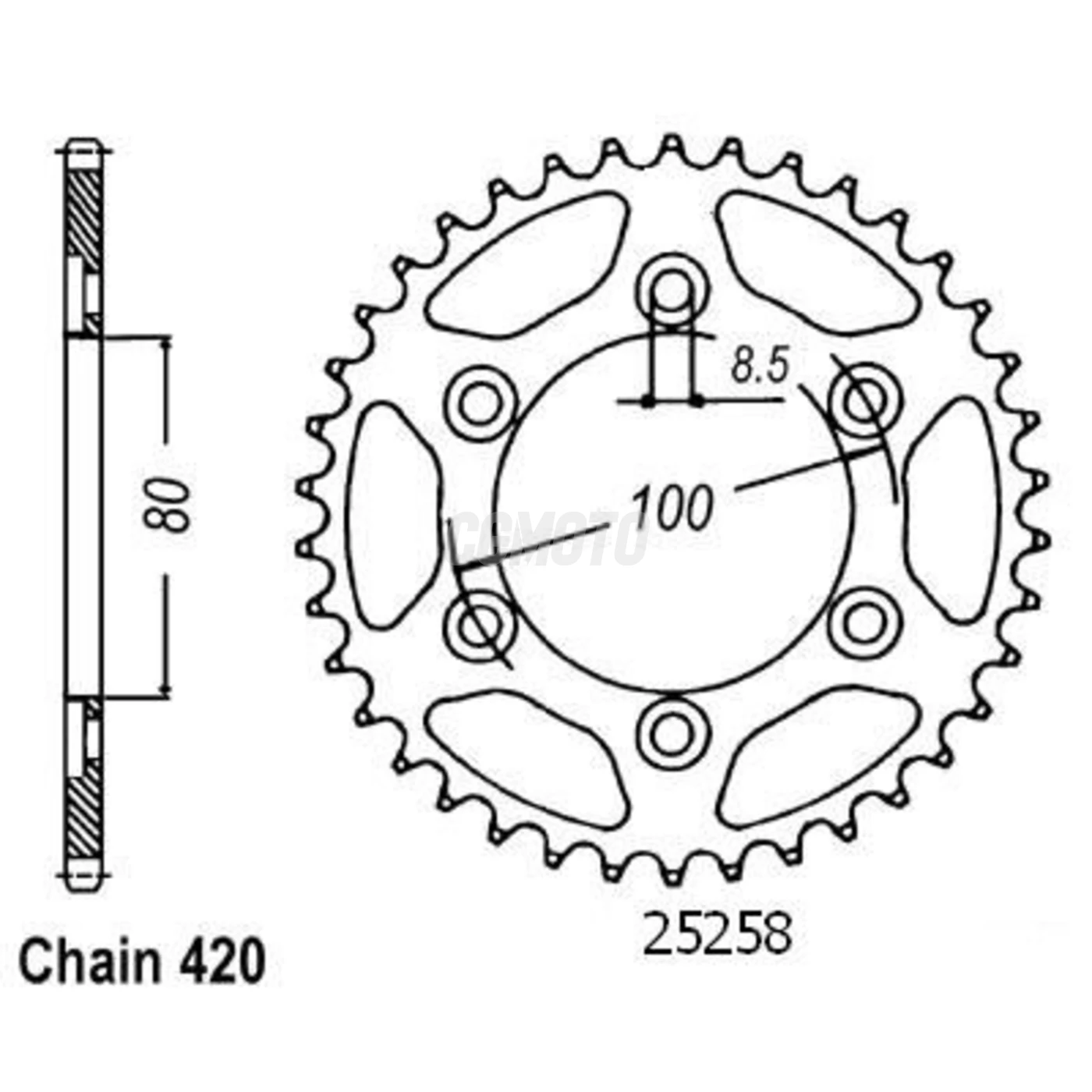 Kit chaine Rieju Smx 50 Sm Pro