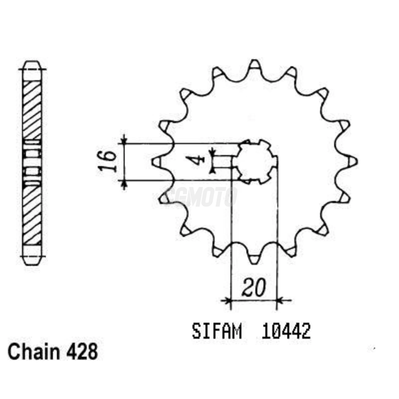 Kit chaine Suzuki 80 Rm