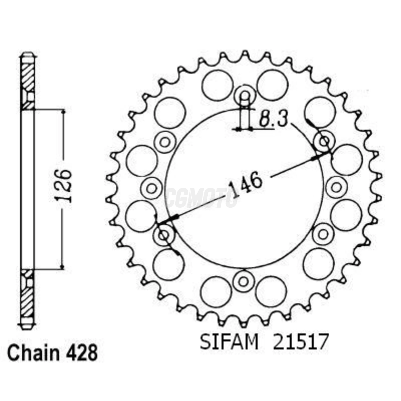 Kit chaine Suzuki Ts 125 X