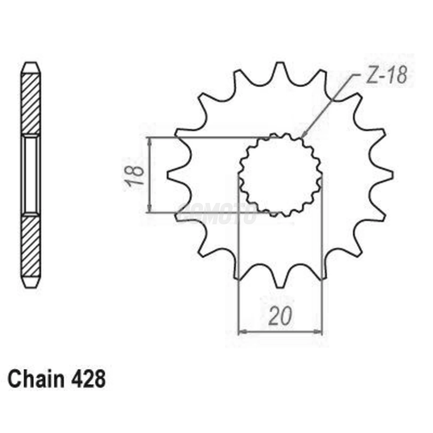 Kit chaine Suzuki Dr 125 S