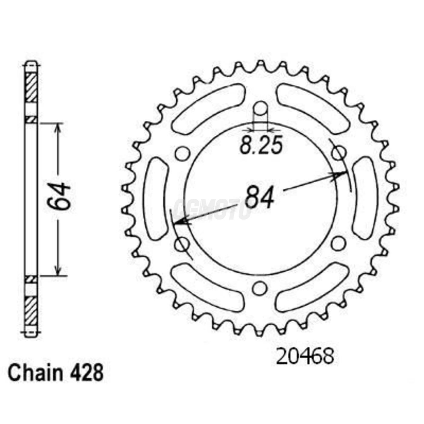 Kit chaine Suzuki Dr 125 S/Se