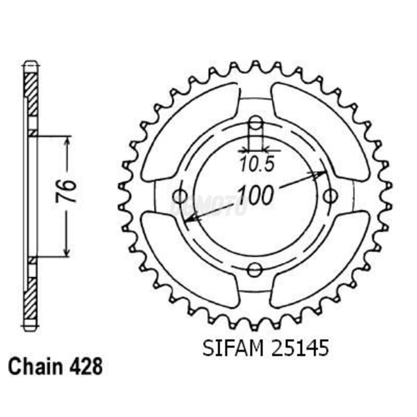 Kit chaine Suzuki Rg 125 Wolff