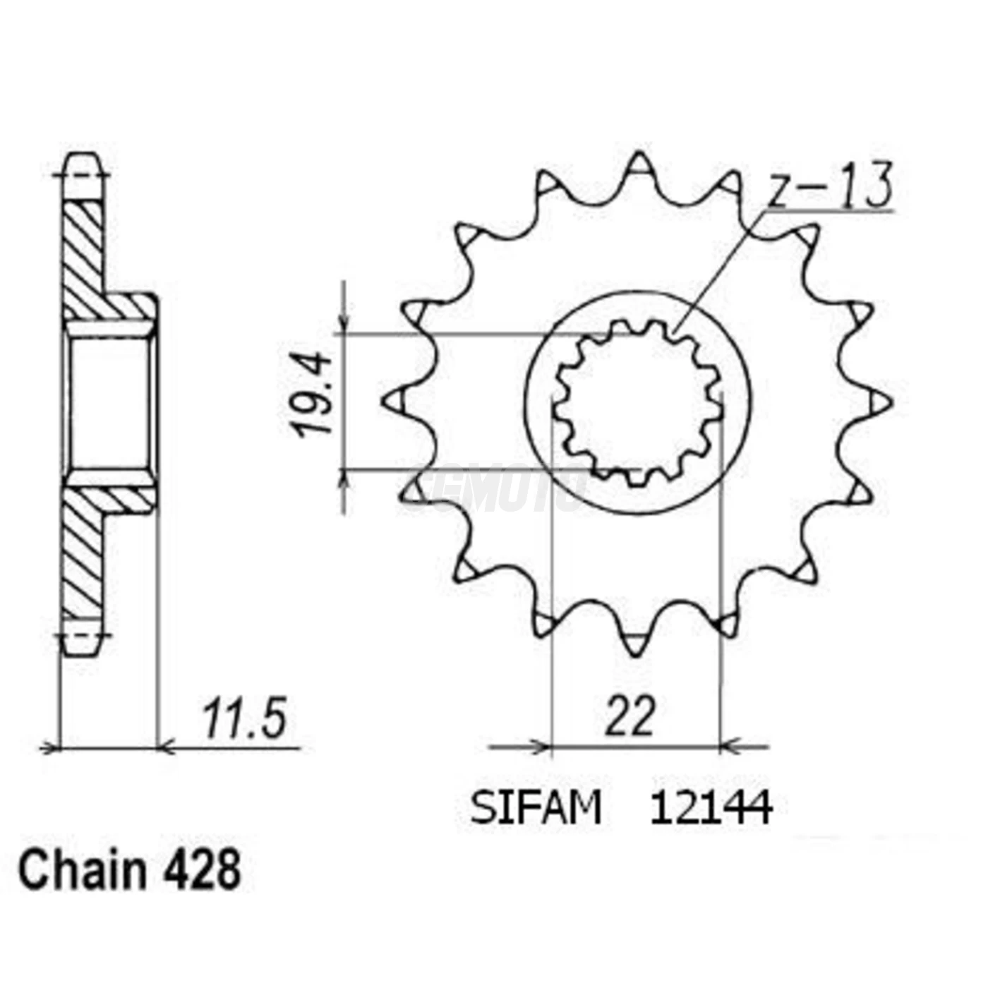 Kit chaine Suzuki Dr-z 125 Petites Roues