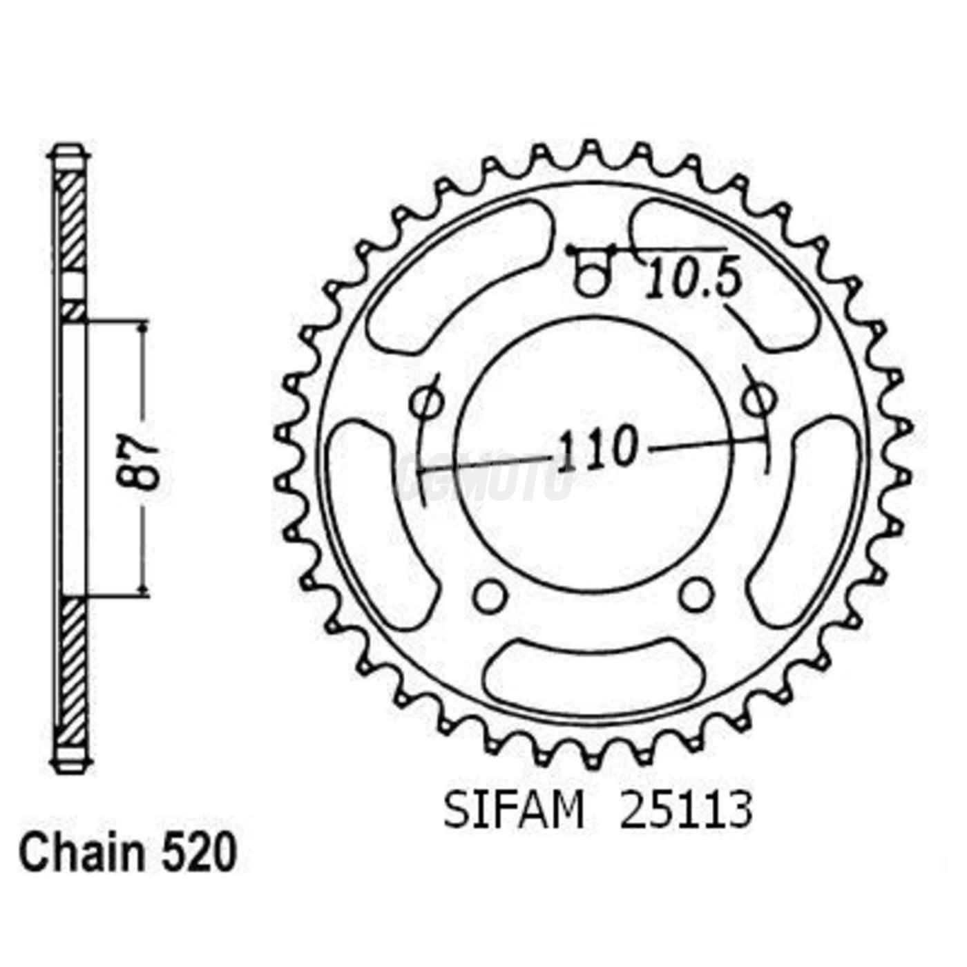 Kit chaine Suzuki V-Strom 250