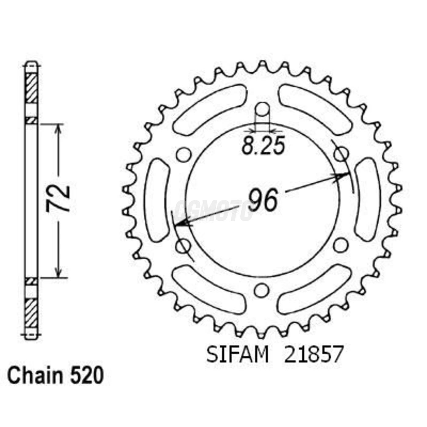 Kit chaine Suzuki Sp 370