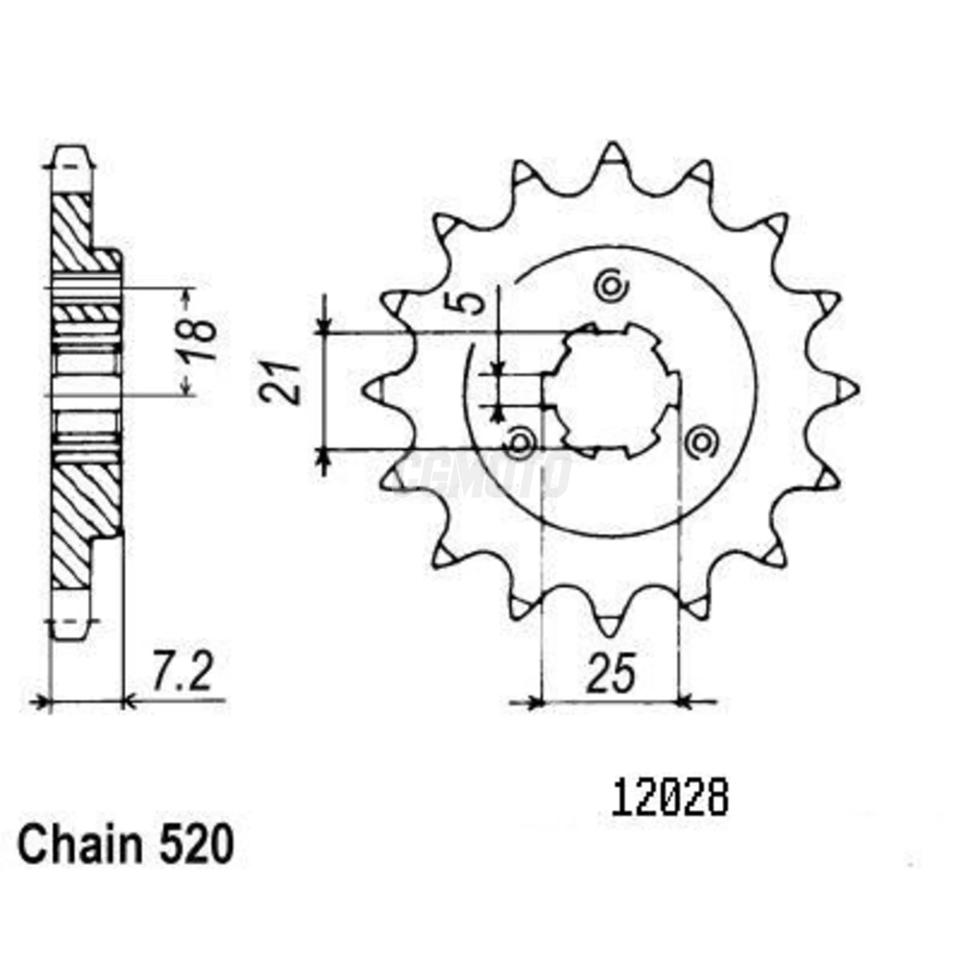 Kit chaine Suzuki Dr 650 R/Rse