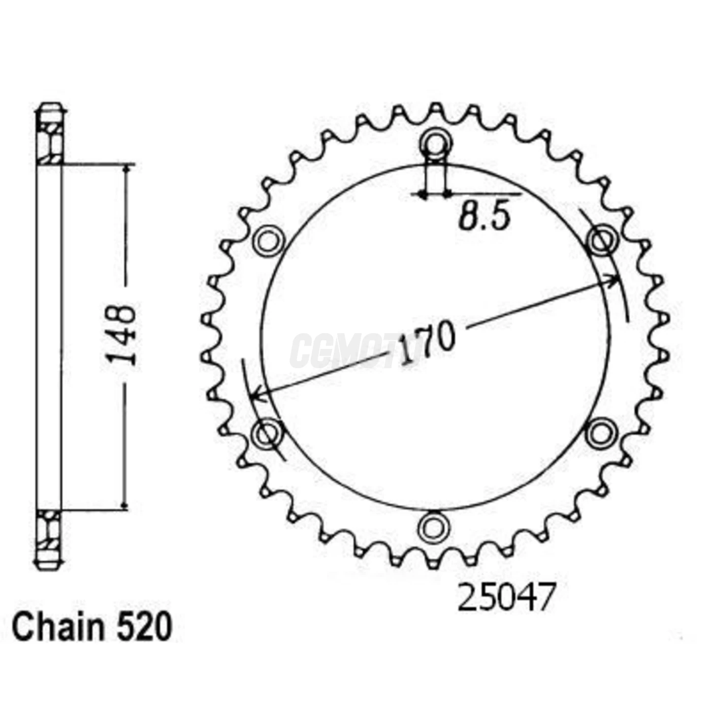 Kit chaine Suzuki Dr 650 R/Rse