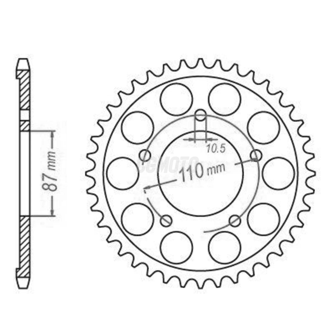 Kit chaine Suzuki Sv 650 N