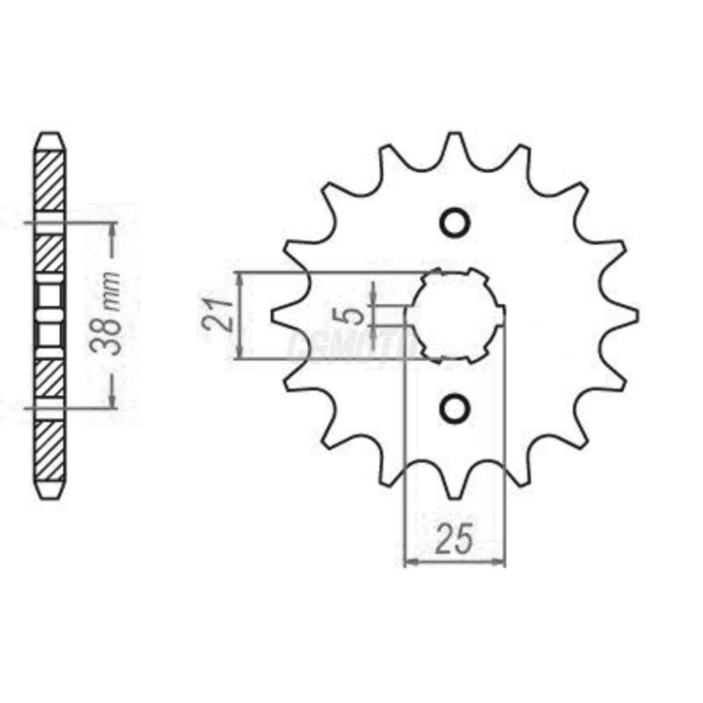 Kit chaine Sachs 125 Roadster V2