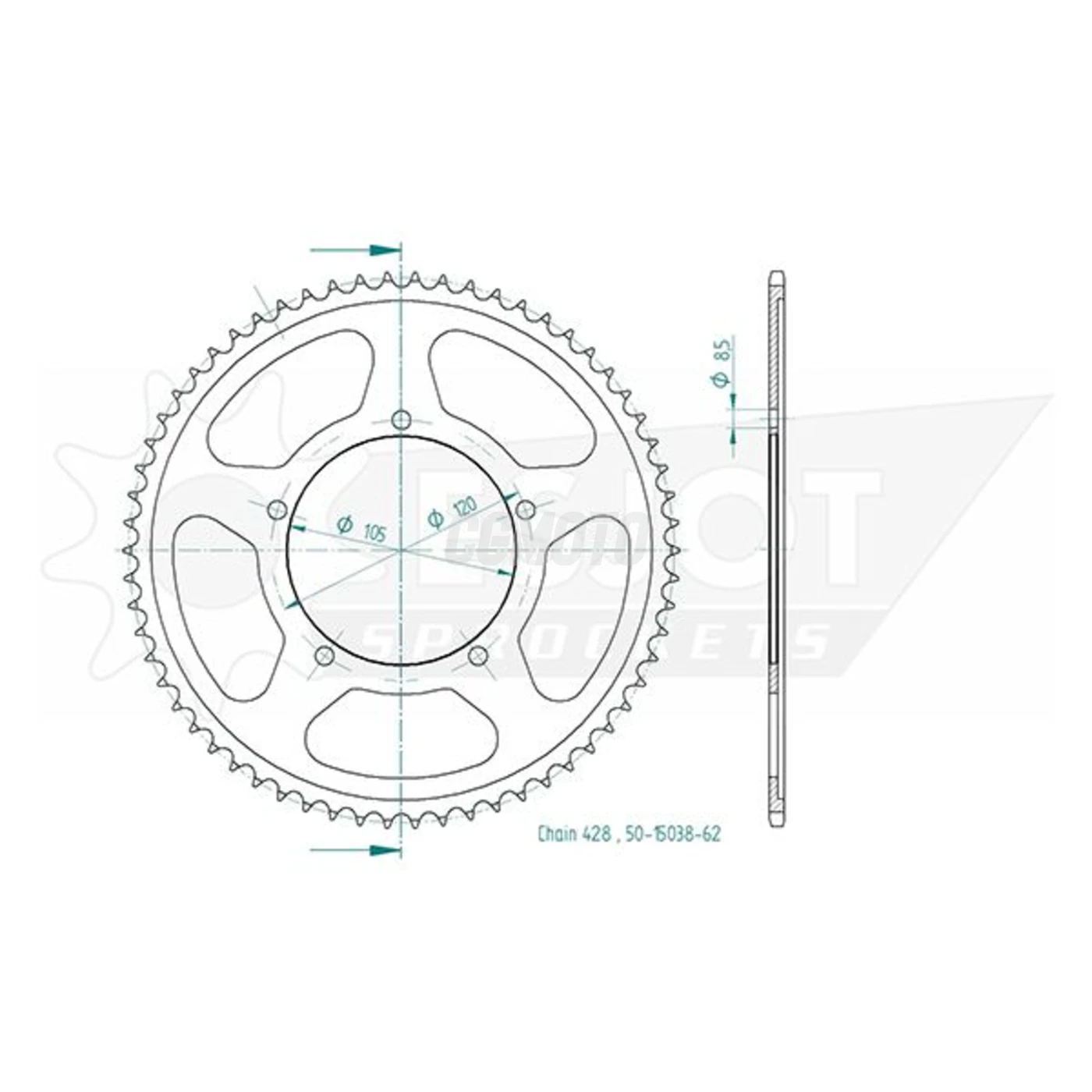 Kit chaine Sachs 125 Zx