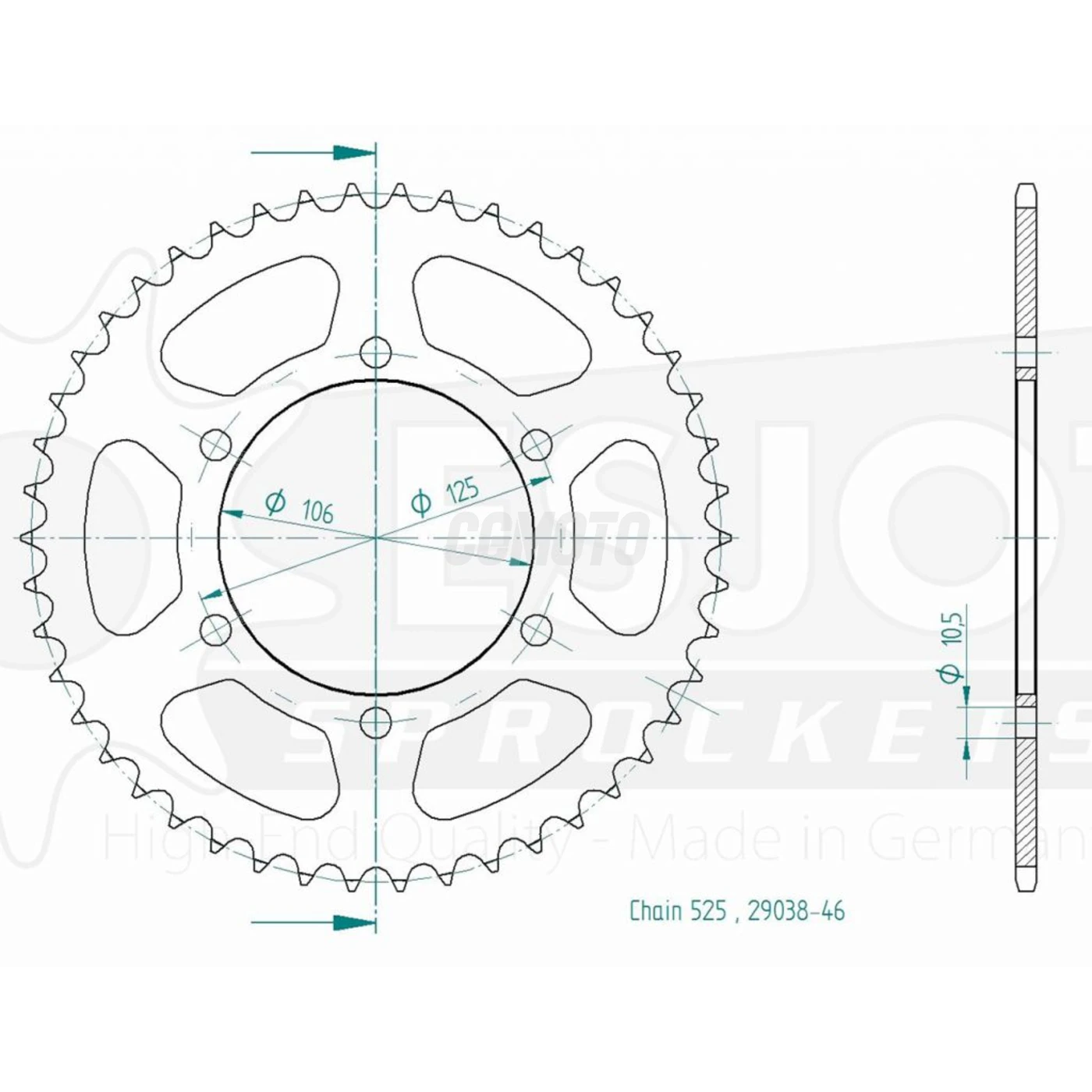 KIT CHAÎNE REGINA HPE TRIUMPH STREET TRIPLE 660S