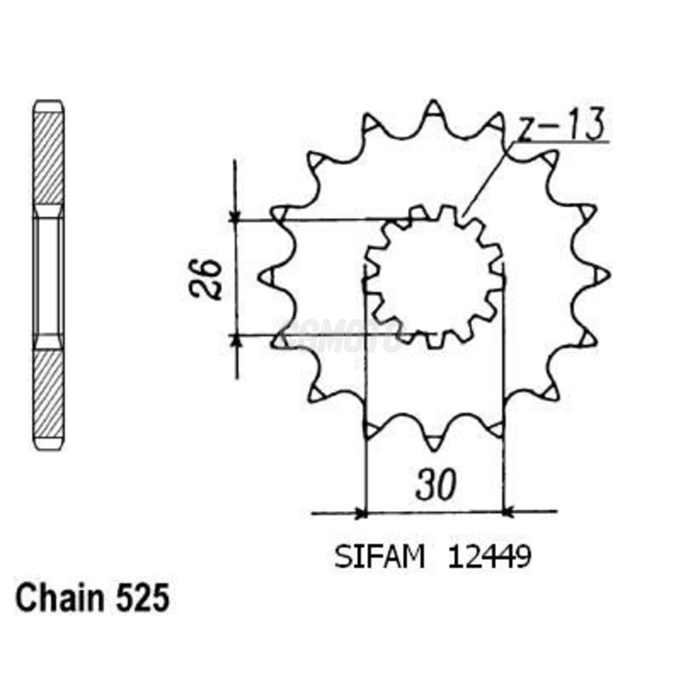 Kit chaine Triumph 800 Speedmaster