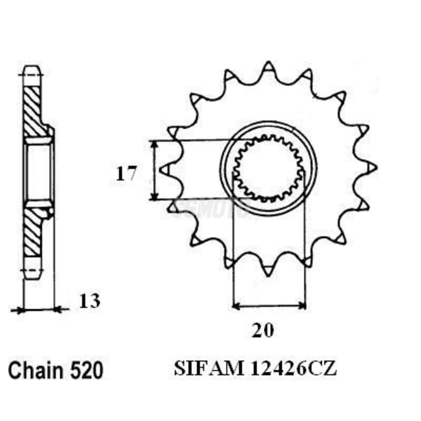 Kit chaine Tm EN125