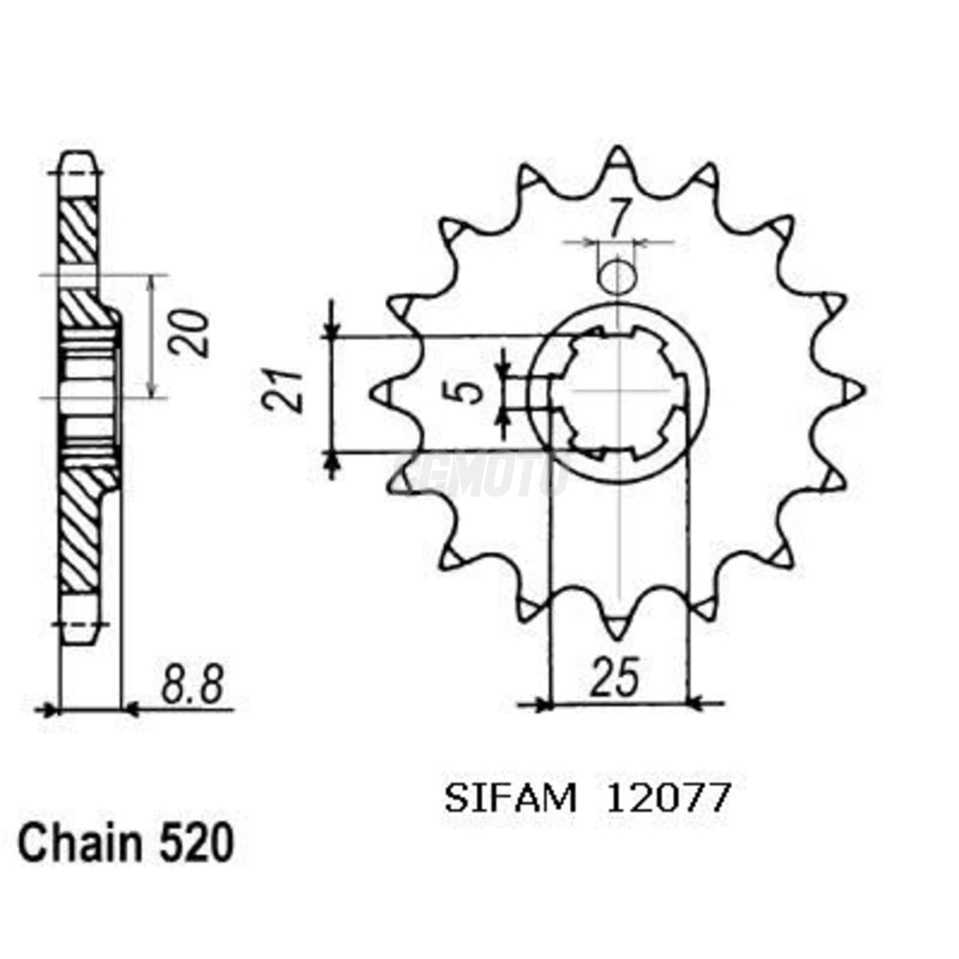 Kit Chaine Husqvarna 250 Cr 1992-1994 14x48 Alu