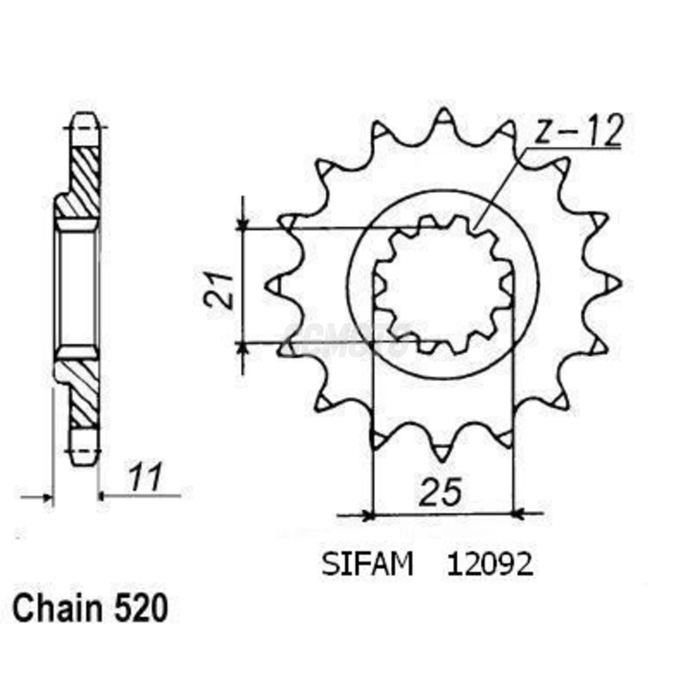 Kit Chaine Origine Husqvarna 510 Tc 1989-1990 12x52 Alu