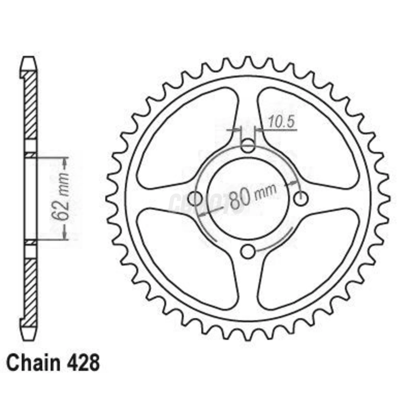 Kit chaine Yamaha Tt-r 125 Grandes Roues