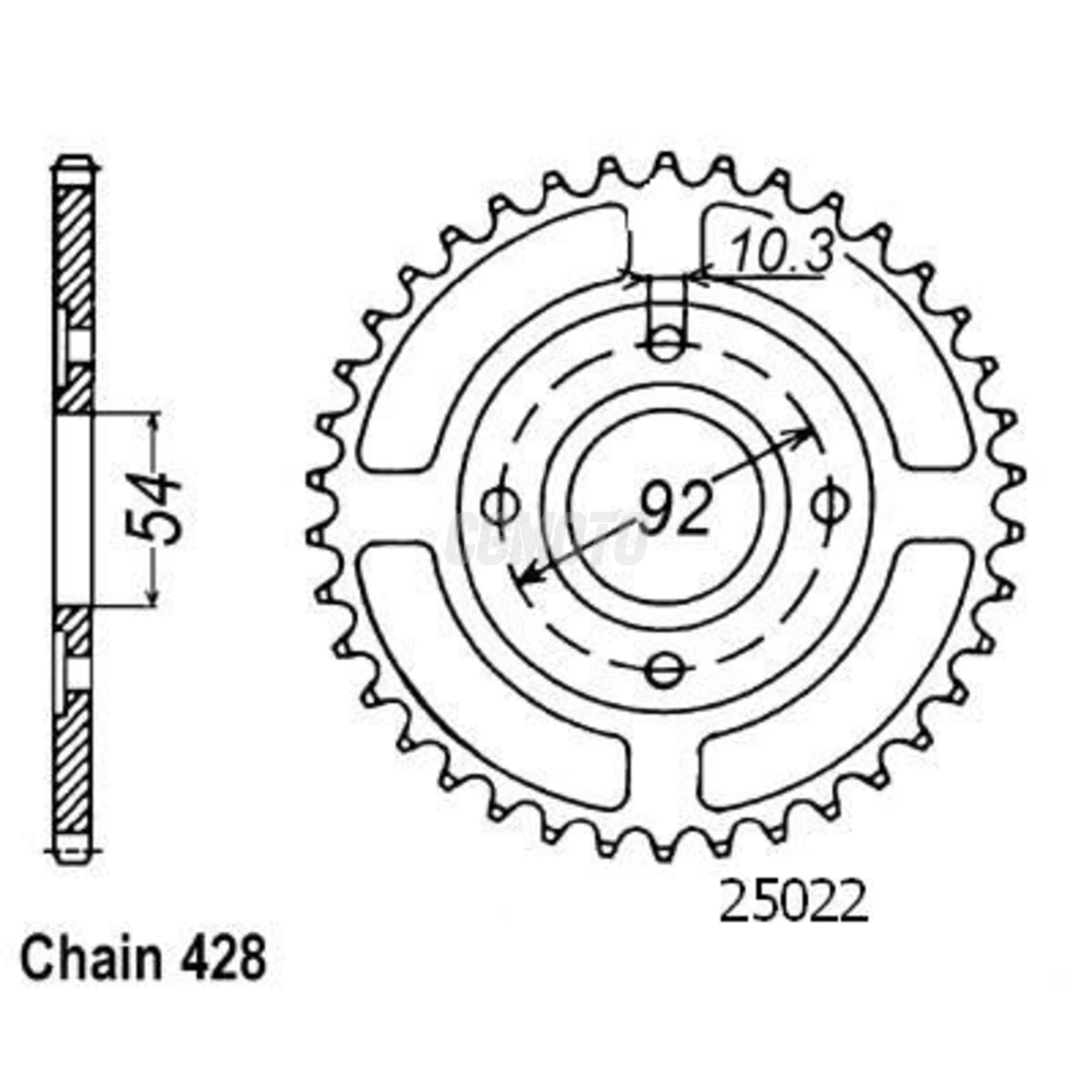 Kit chaine Yamaha Sr 125