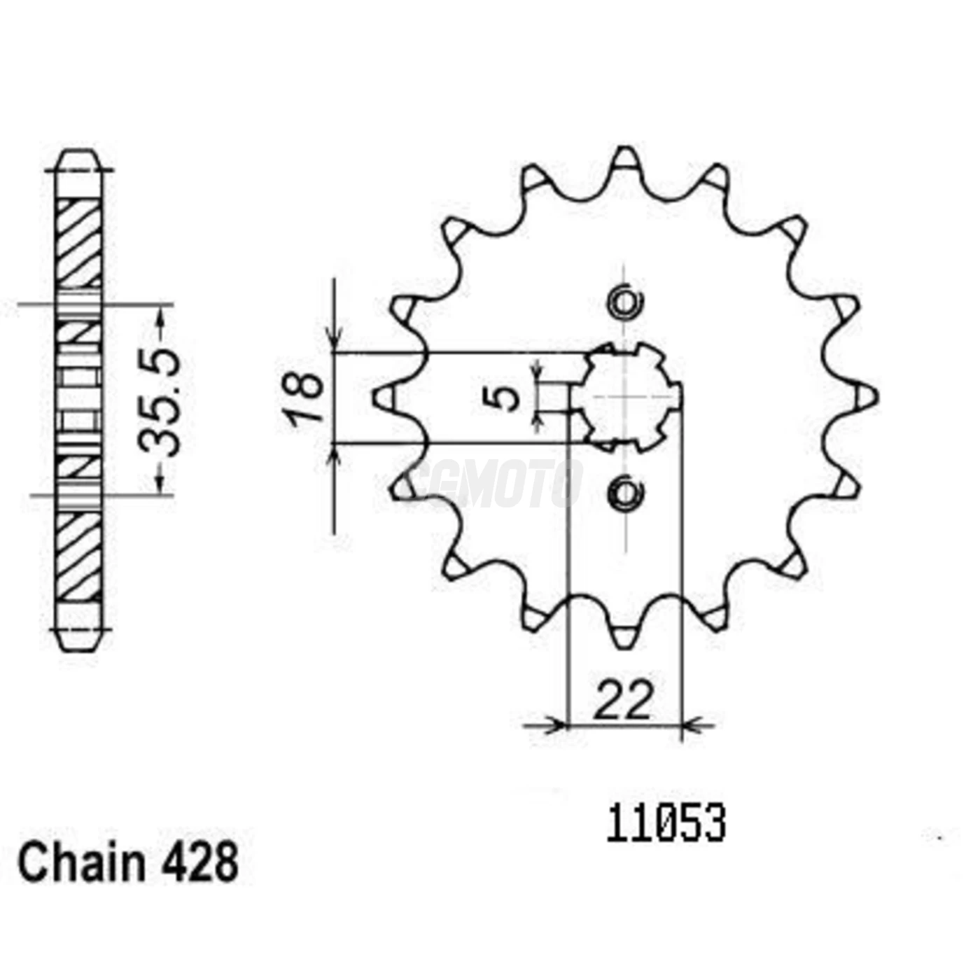 Kit chaine Yamaha Tw 125