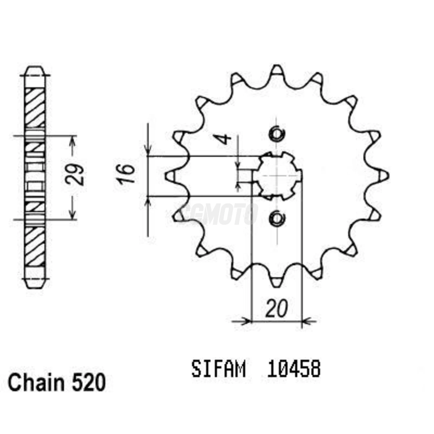 Kit chaine Yamaha It 175