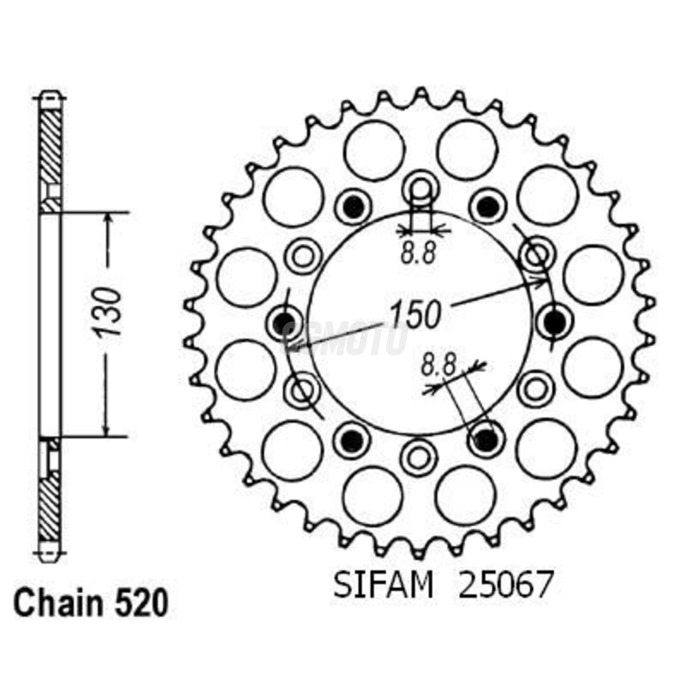 Kit chaine Yamaha Yz 250