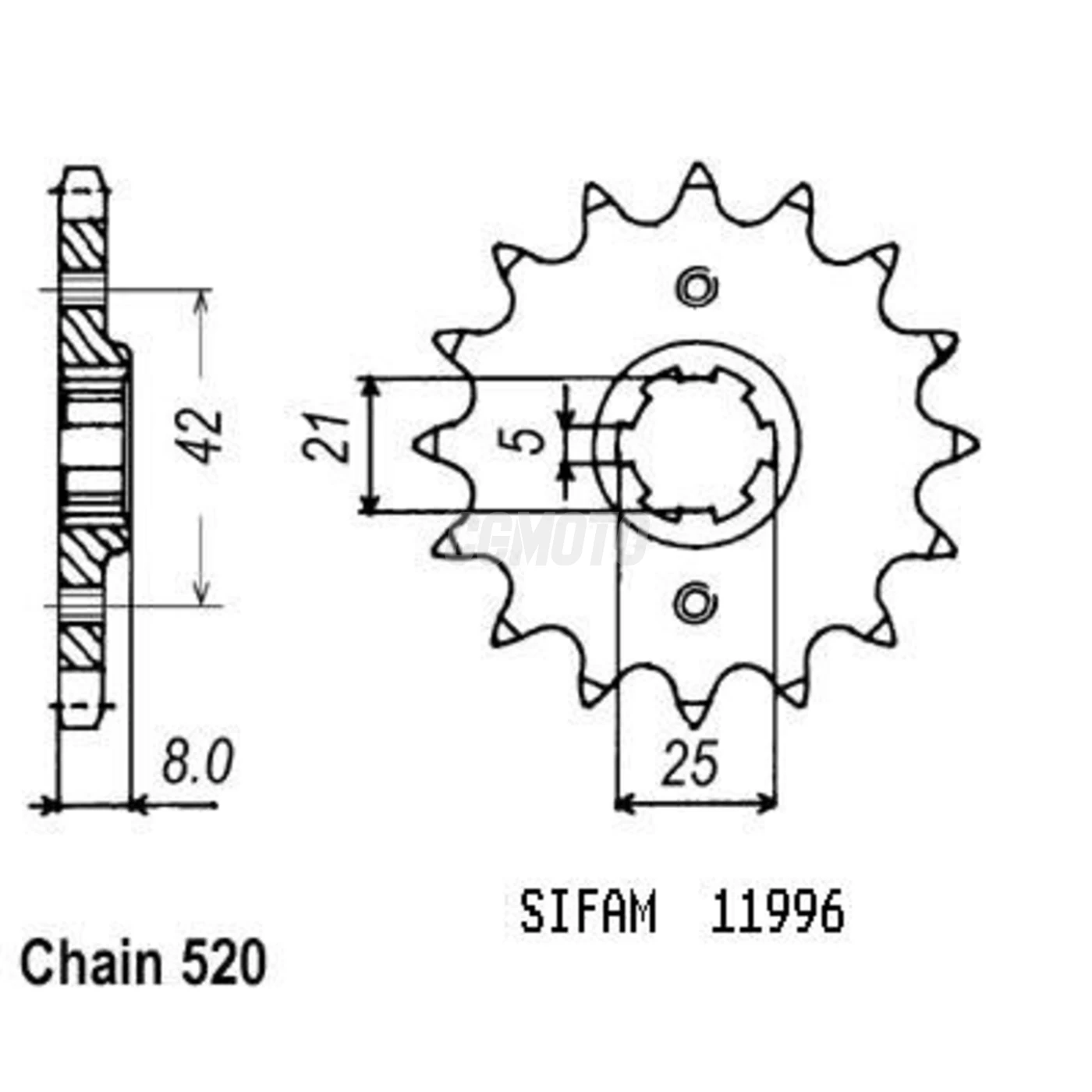 Kit chaine Yamaha Tt 350