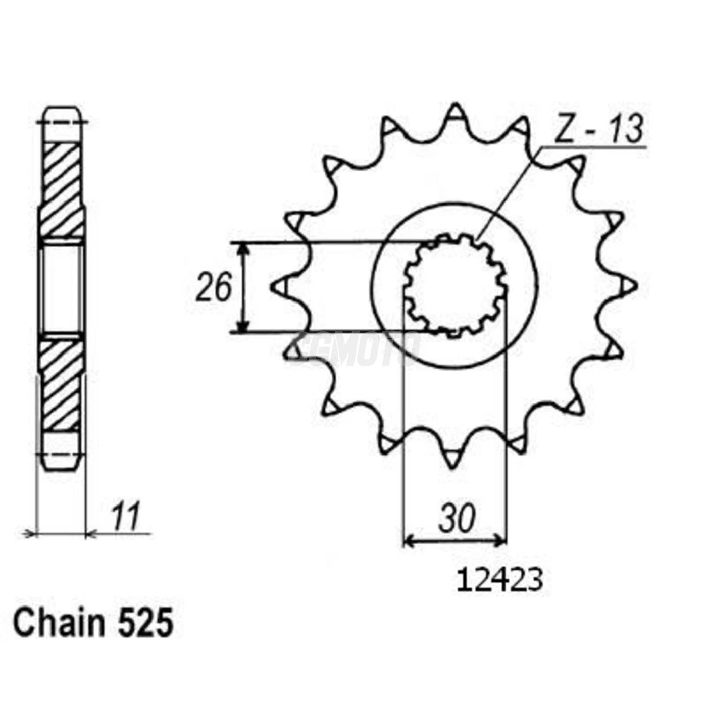 Kit chaine Yamaha FZ8