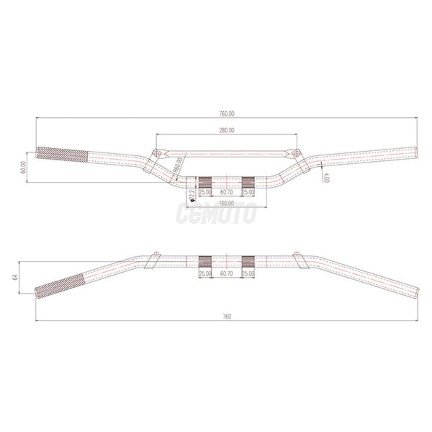 Guidon Suzuki Alu6061-t6+Barre