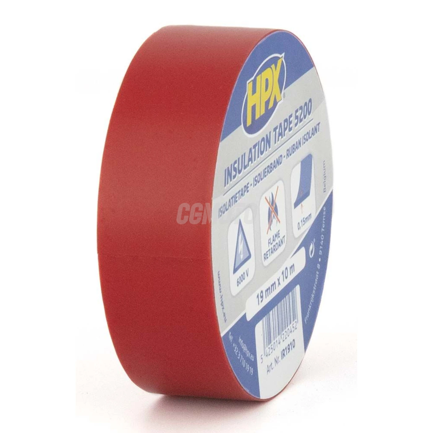 Ruban isolant PVC - rouge 19mm x 10m