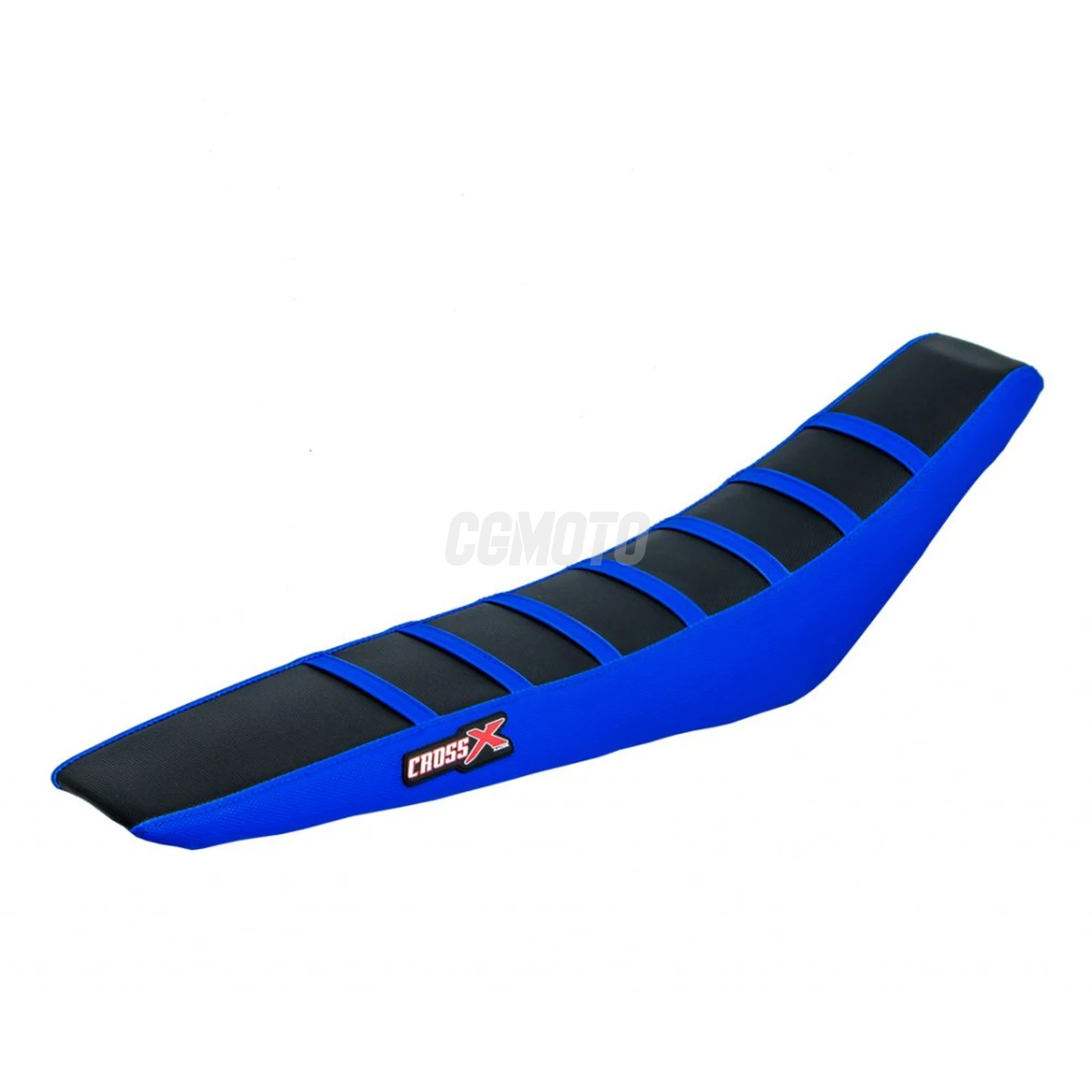 Housse de selle TM MX-EN 125 250 450 530 2008-2014 TOP BLACK- SIDE BLUE-STRIPES BLUE (M1011-3BBLBL)