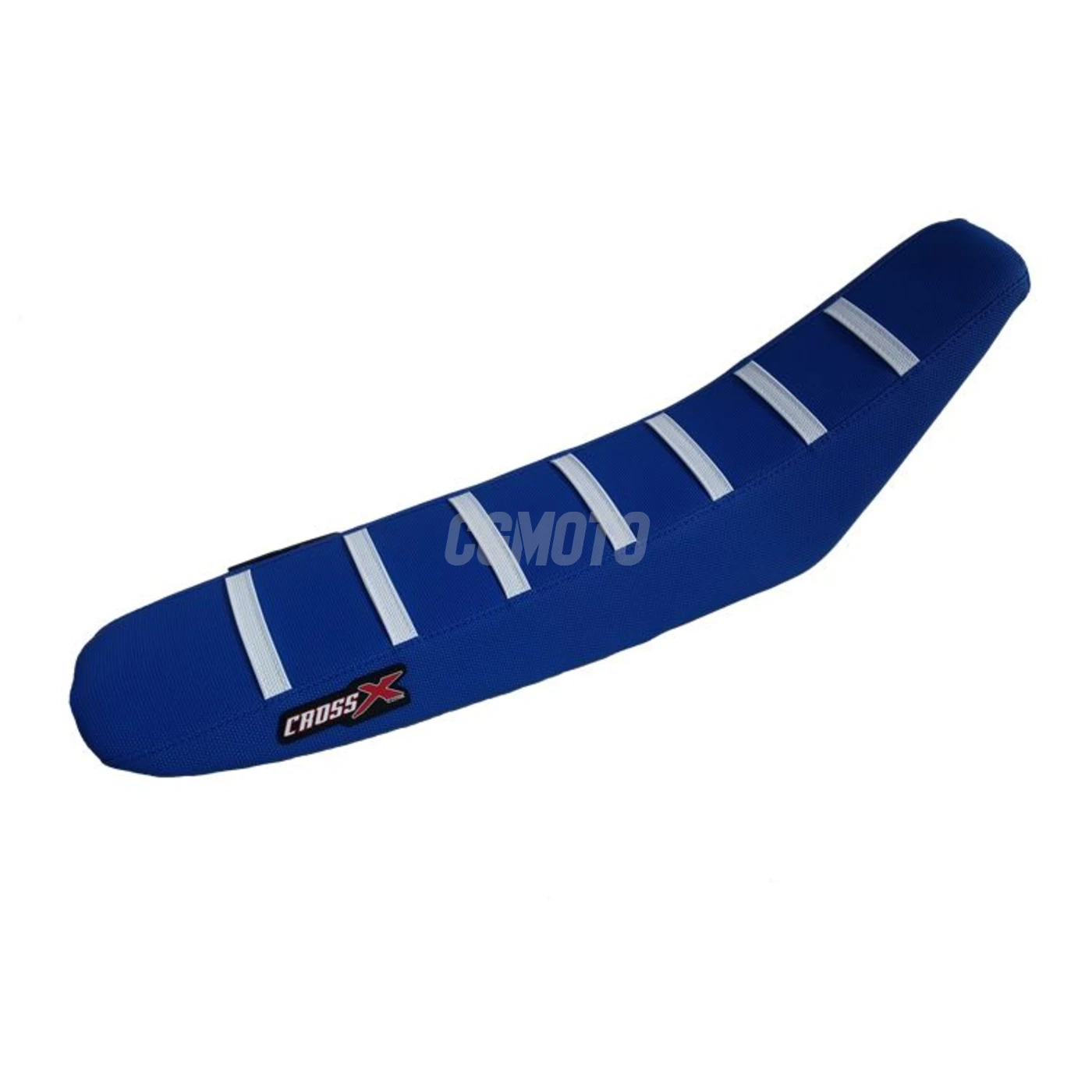 Housse de selle TM MX-EN FI 250 450 530 2015-2020 TOP BLUE- SIDE BLUE-STRIPES WHITE (M1012-3BLBLW)