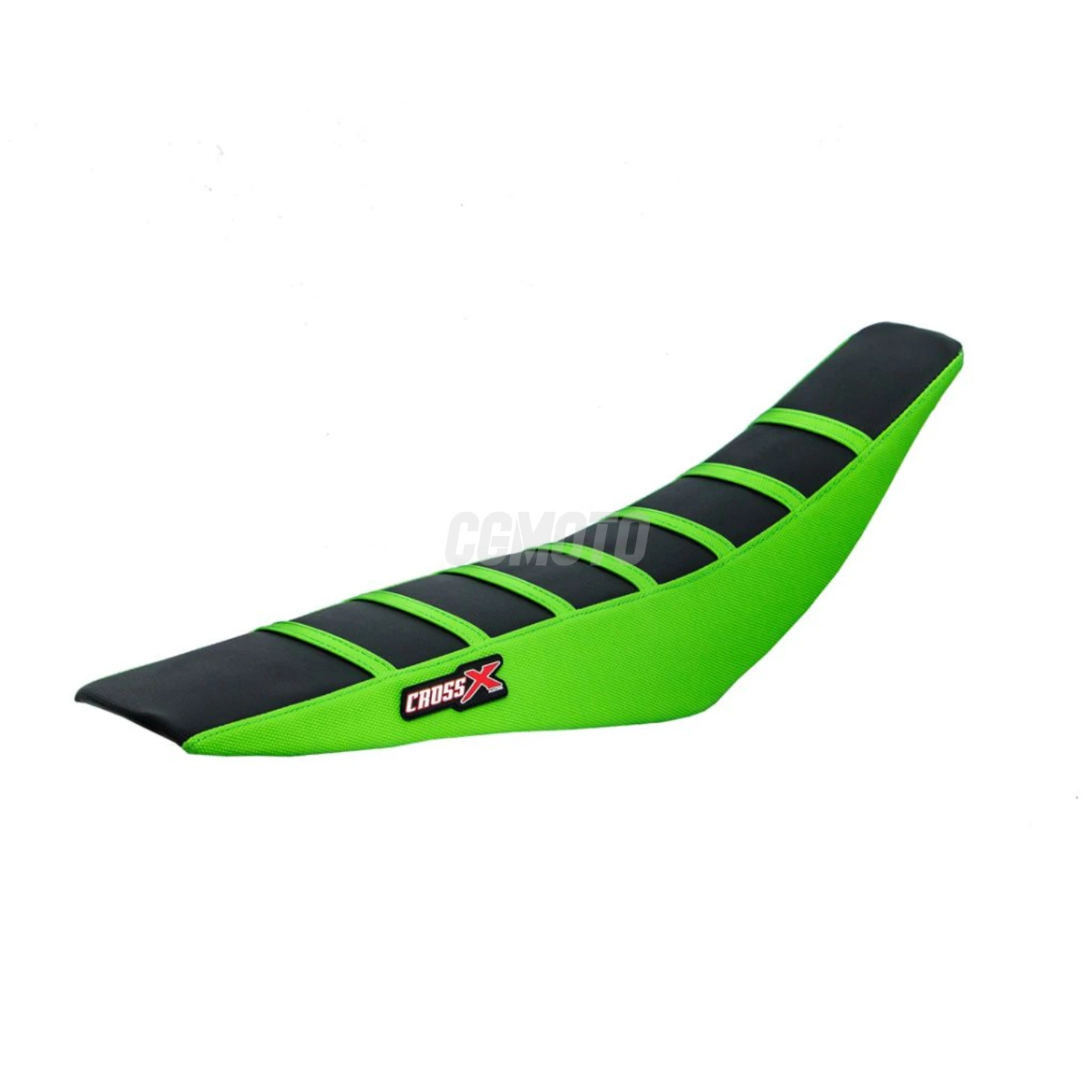 Housse de selle KAWASAKI KXF 250 2004-2005 TOP BLACK- SIDE GREEN-STRIPES GREEN (M210-3BGG)