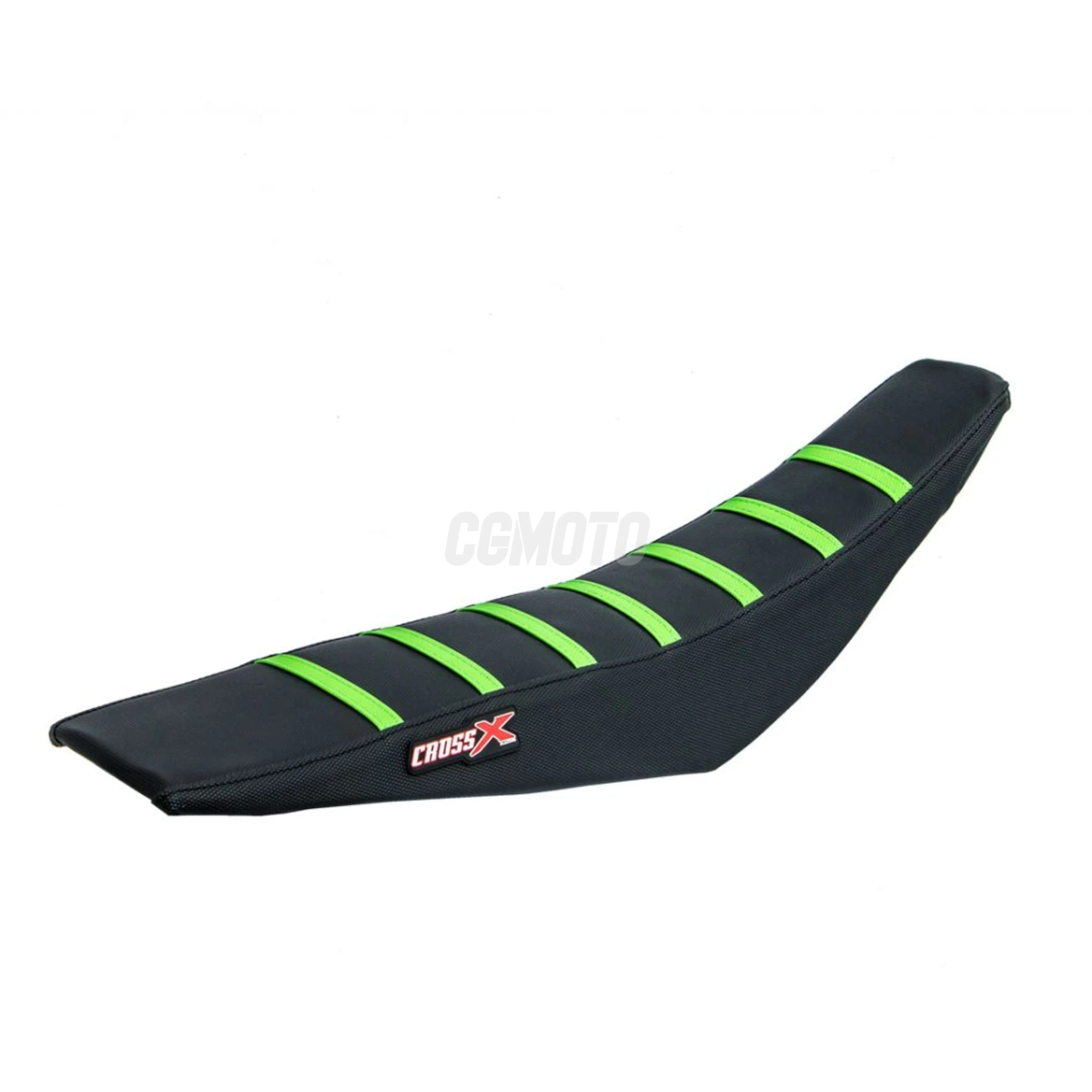 Housse de selle KAWASAKI KXF 250 09-12 KXF 450 09-11 TOP BLACK- SIDE BLACK-STRIPES GREEN (M212-3BBG)