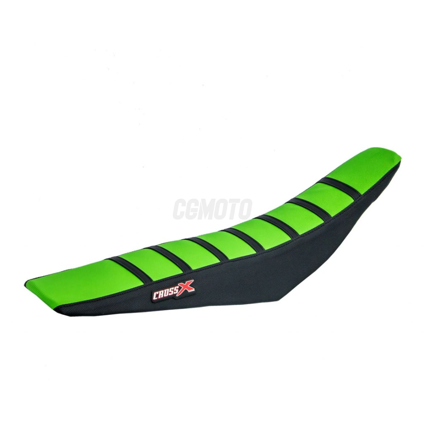 Housse de selle KAWASAKI KXF 250 13-16 KXF 450 12-15 TOP GREEN- SIDE BLACK-STRIPES BLACK (M213-3GBB)