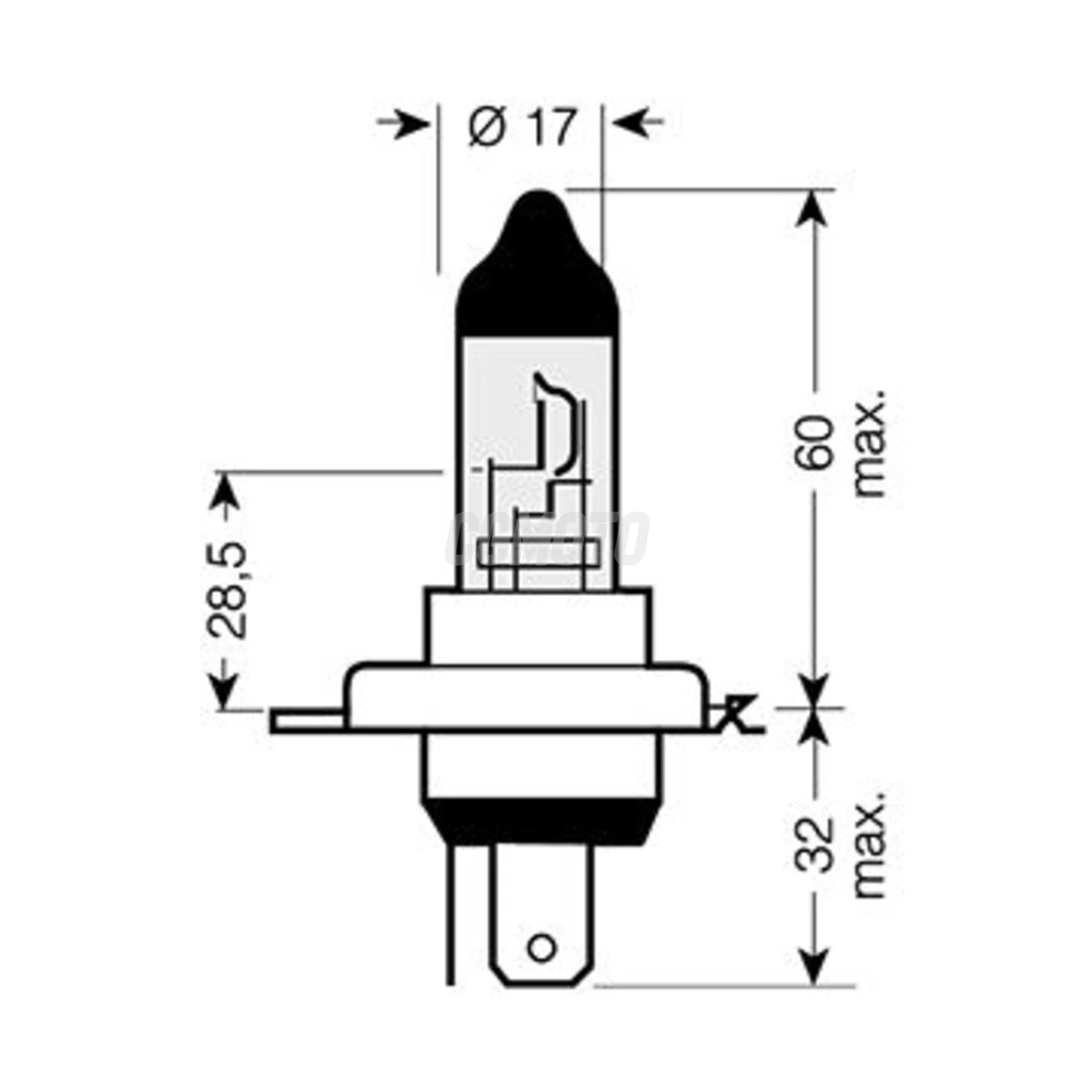 Ampoule H4 Cool Blue - 12V 60/55W P43t