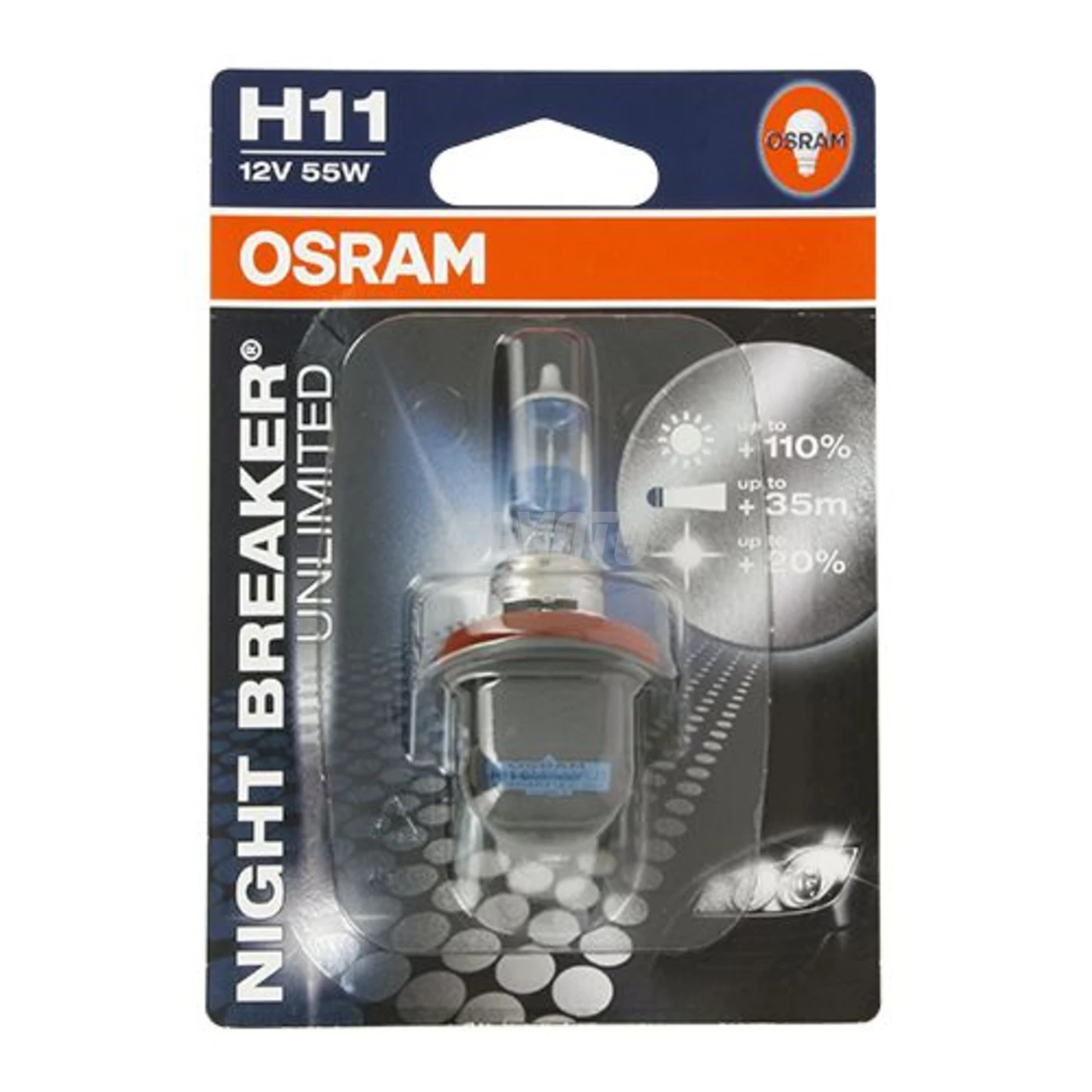 Ampoule H11 Night Breaker - 12V 55W Pgj19-2