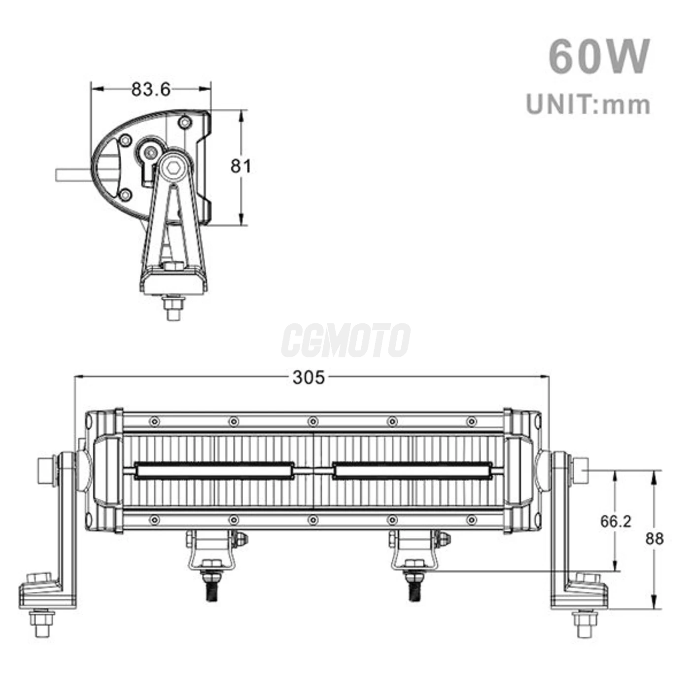 Projecteur LED 60W