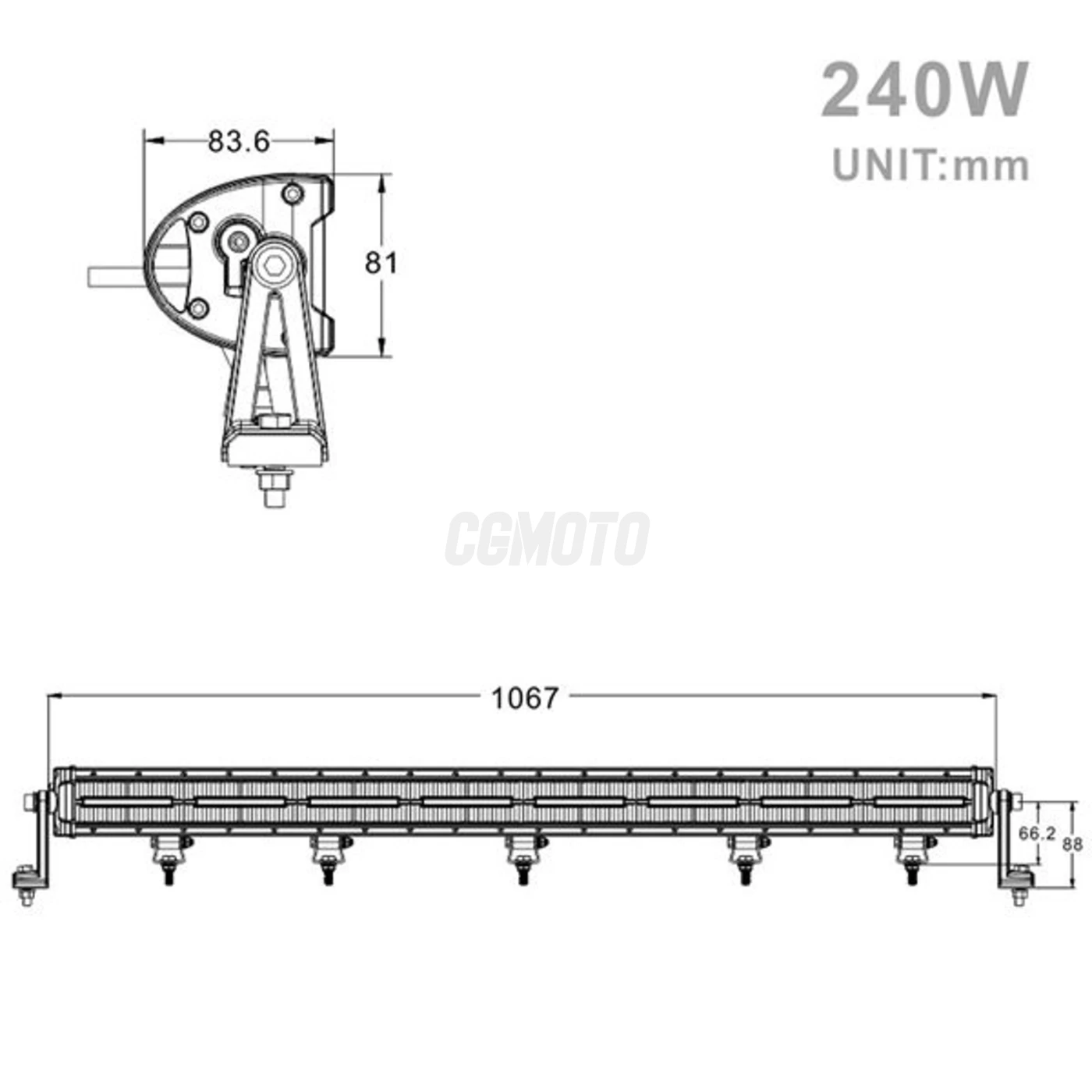 Projecteur LED 240W