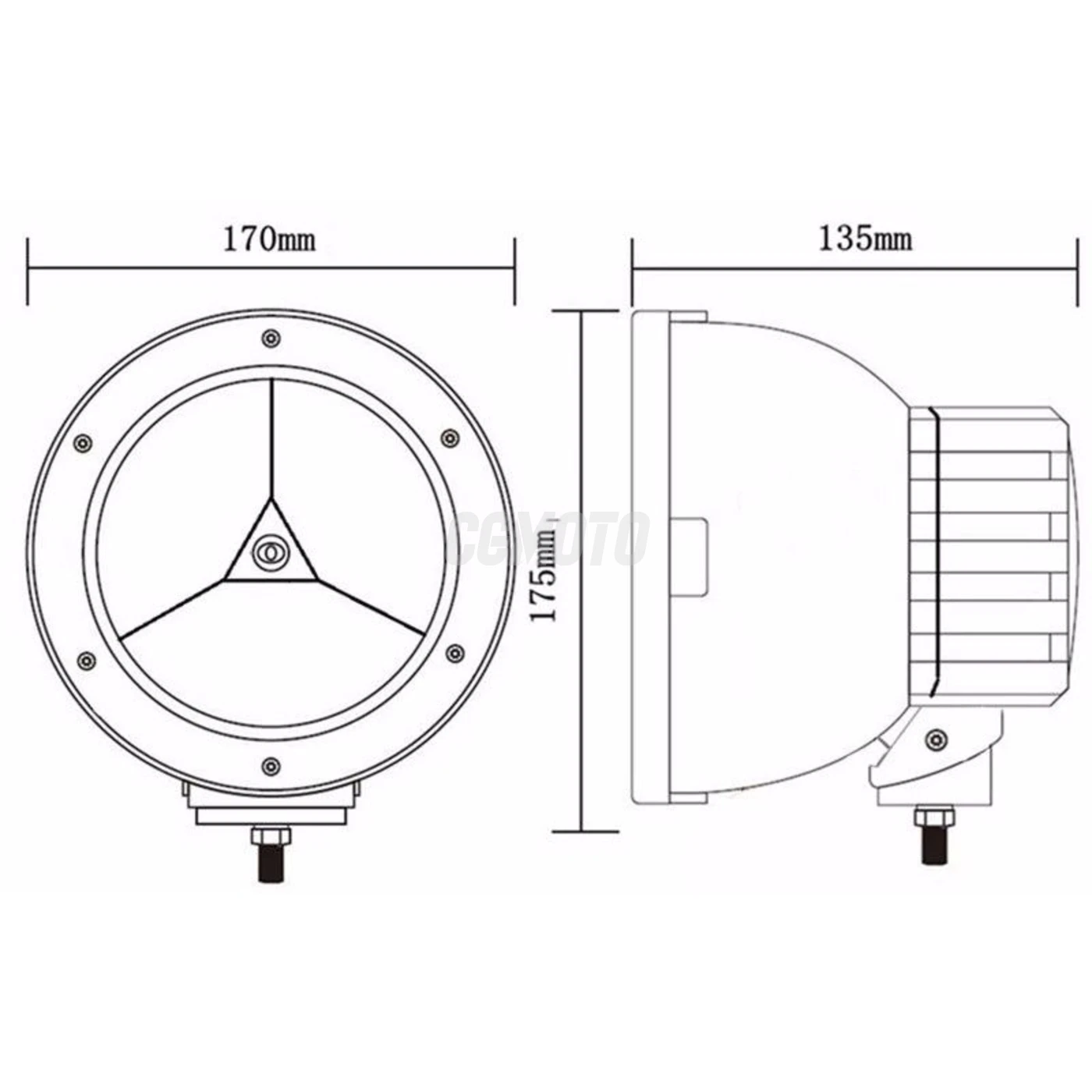 Projecteur LED 45 W 4050LM Vendu par 2