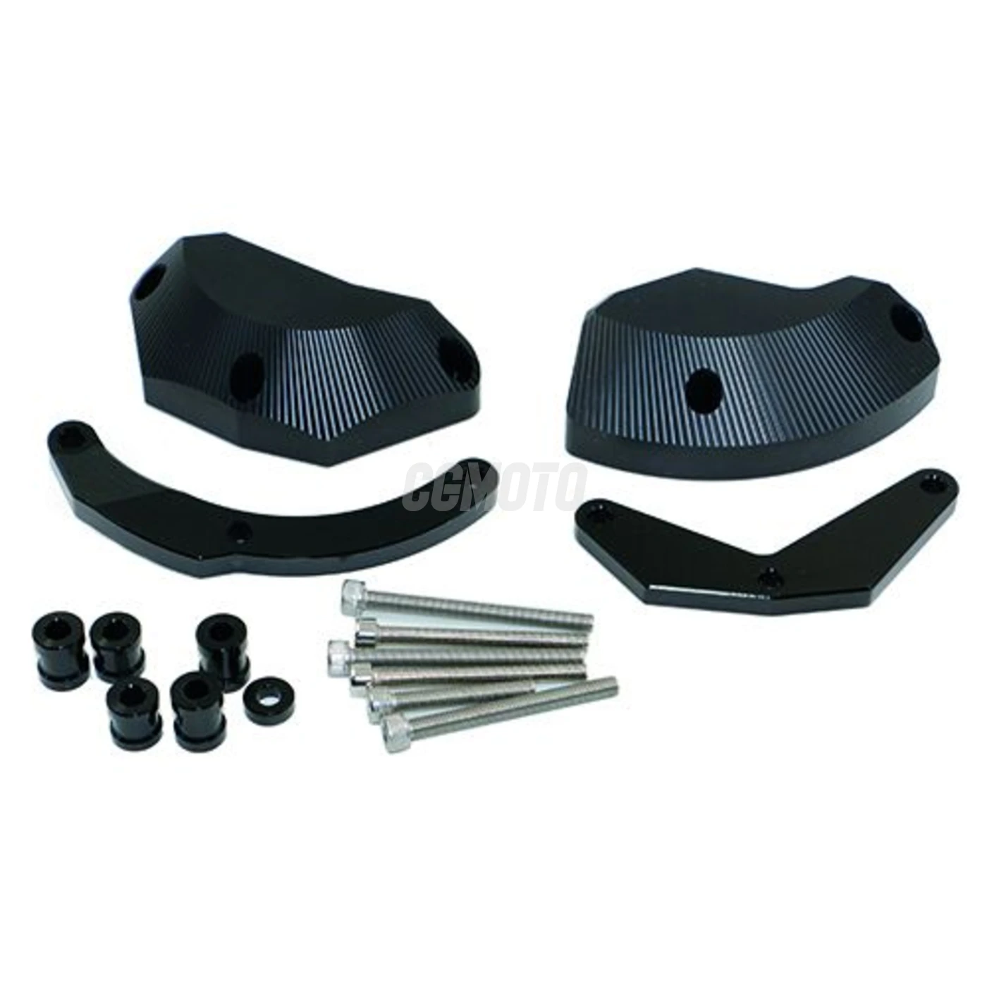 Kit Protection de Carters CNC Anodisés Noir ZX-10R 2011-2015 Gauche et Droit