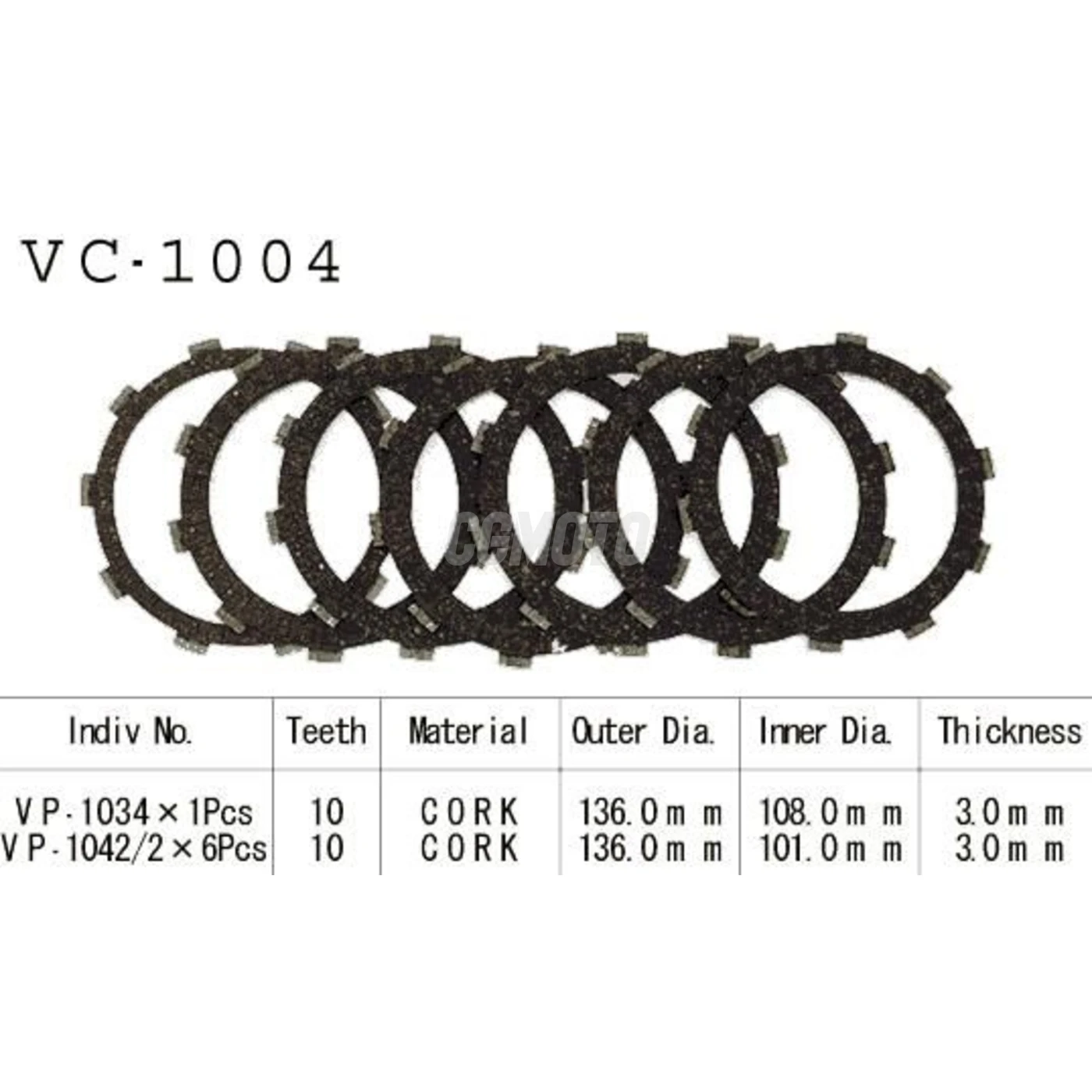 Kit Disques d'Embrayage Garnis Cb 500 S/R 1994/2002 Vt600 C Shadow 1989/2001