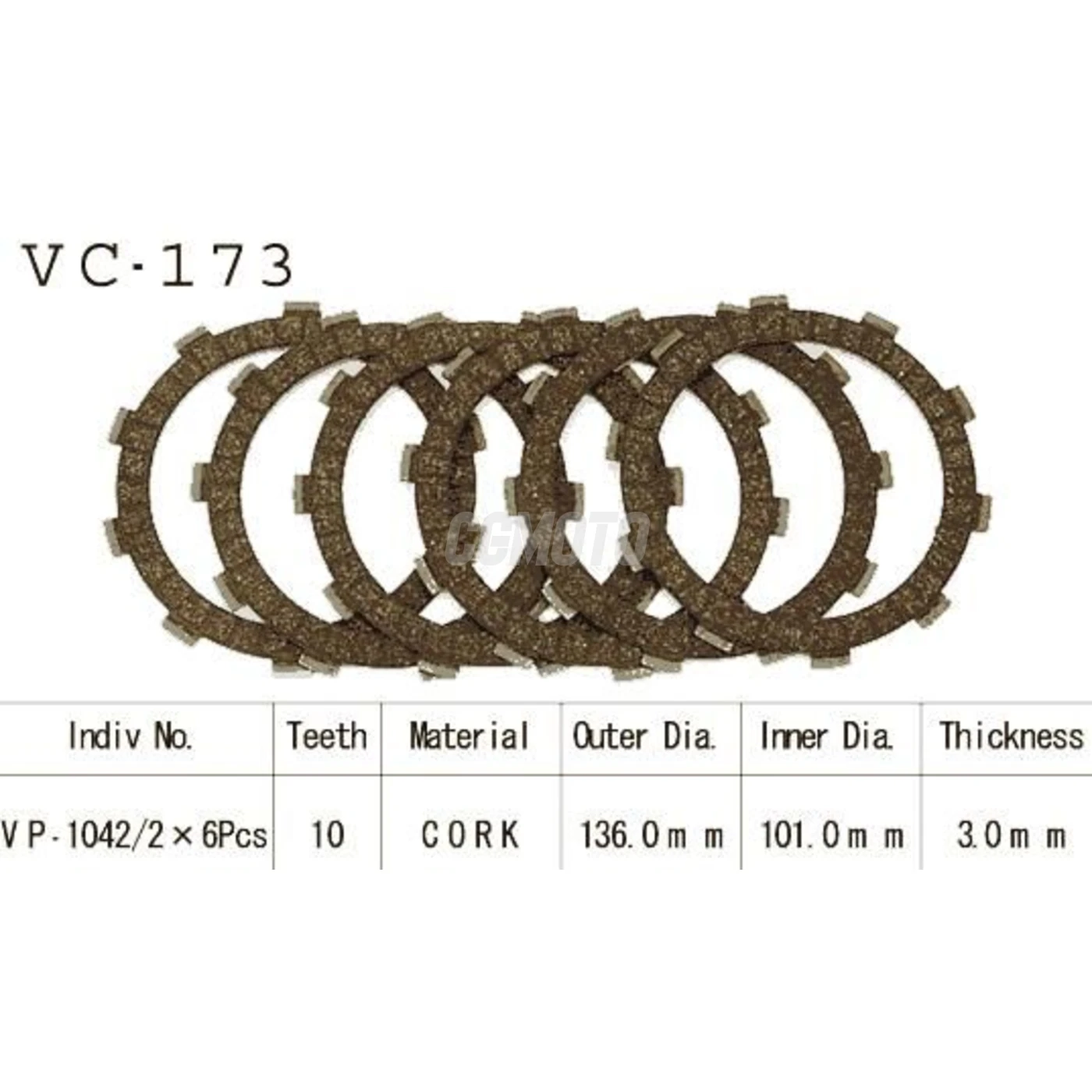 Kit Disques d'Embrayage Garnis Nsr125 R 1990/2002